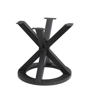 baario Esstisch Tischgestell MERID Metall rund, Tischfuß Eisen geschmiedet Design Tischbein