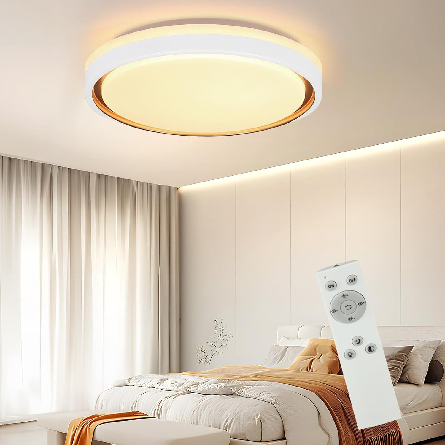 ZMH LED Deckenleuchte Wohnzimmer Ø30CM Dimmbar günstig online kaufen