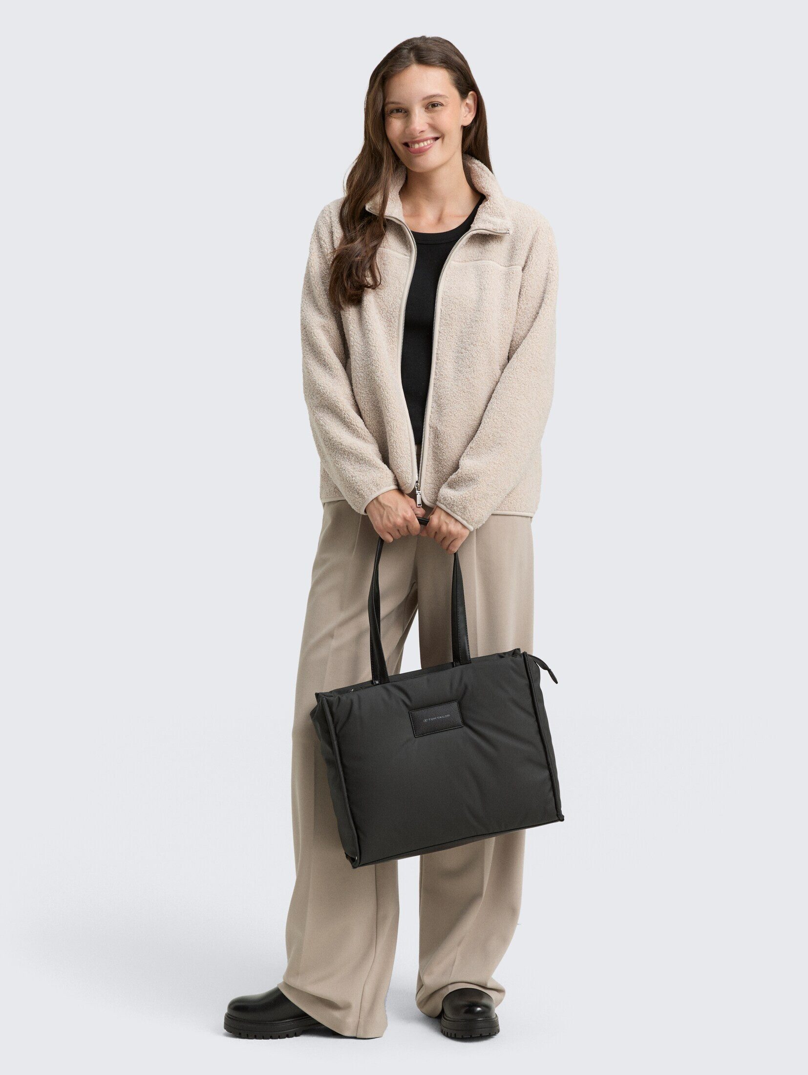 TOM TAILOR Sweatjacke Strick & Sweatshirts Teddy Sweatjacke mit Stehkragen