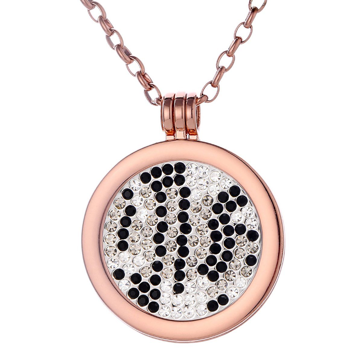 Kette mit Anhänger Halskette 70 cm gold mit Münzanhänger 33 mm