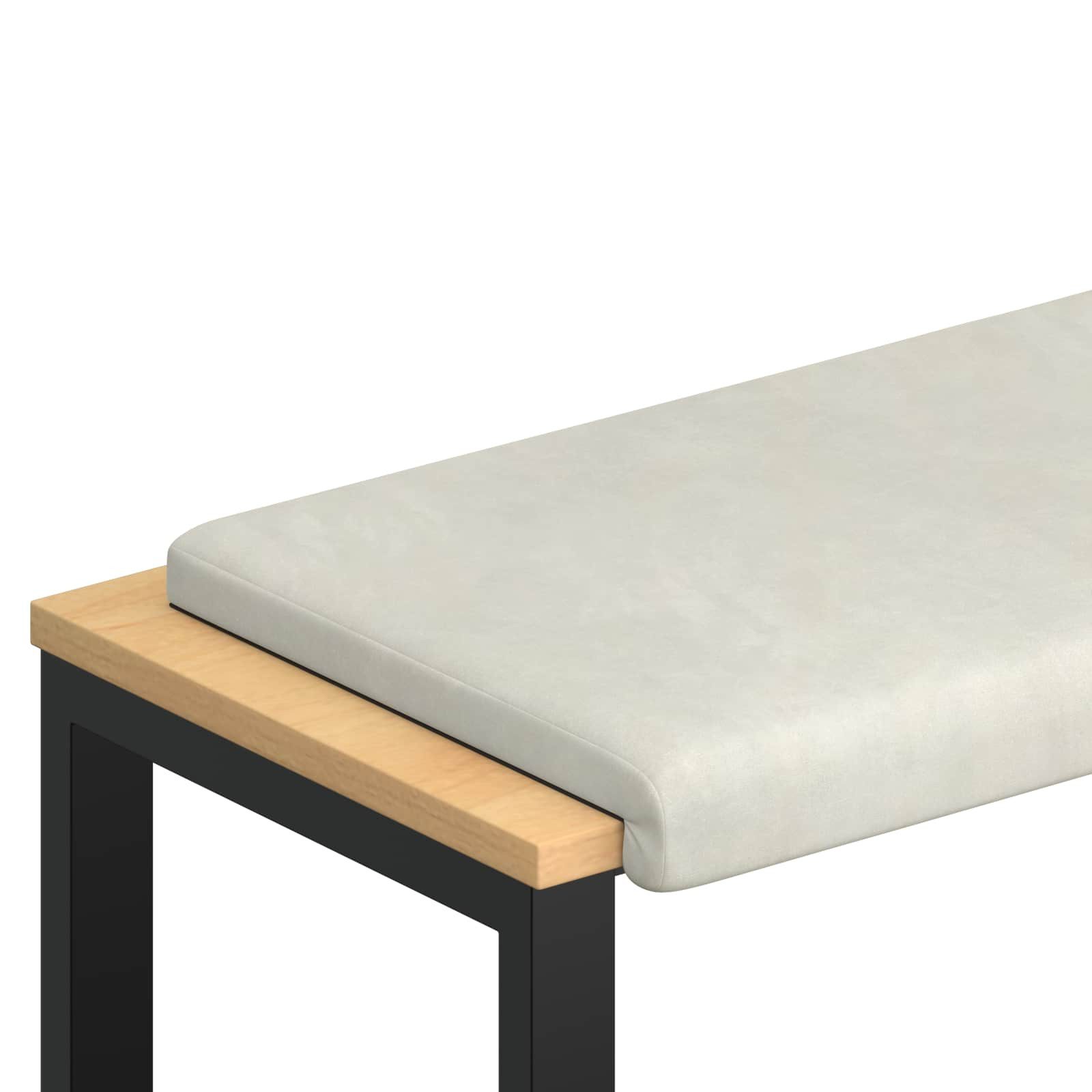 vidaXL Sitzauflage Bankkissen Samt Creme Tiefe 35 cm, (1 St)