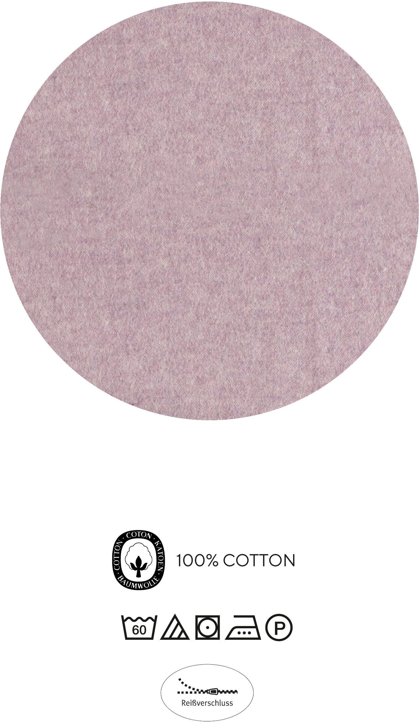 Biberna Kinderbettwäsche 0840520, Flanell, 2 teilig, kuschelig warm, samtweich, Melange, 100% Baumwolle, made in Germany