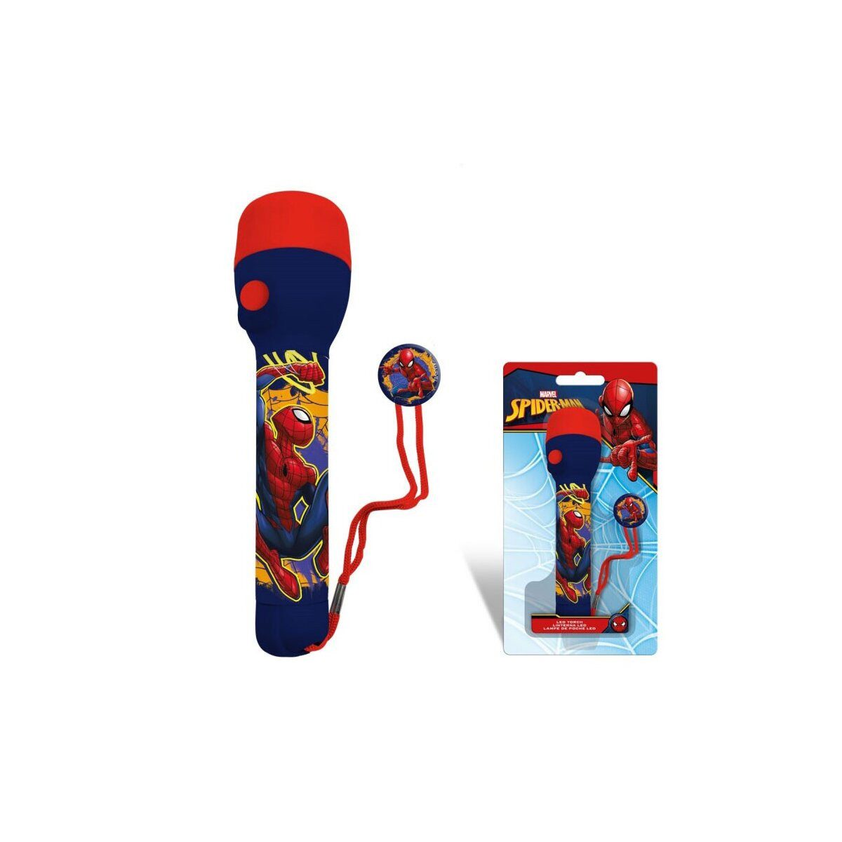 Spiderman Taschenlampe Spiderman Taschenlampe Kinder 21cm LED Web-Slinger Marvel