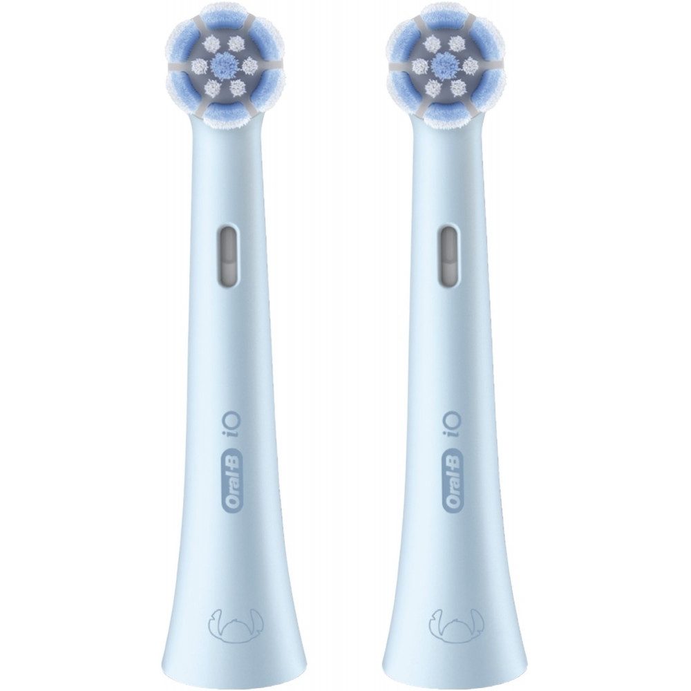 Oral-B Elektrische Zahnbürste Sanfte Reinigung Kids Stitch - 2er Ersatz-Zahnbürsten - Blau