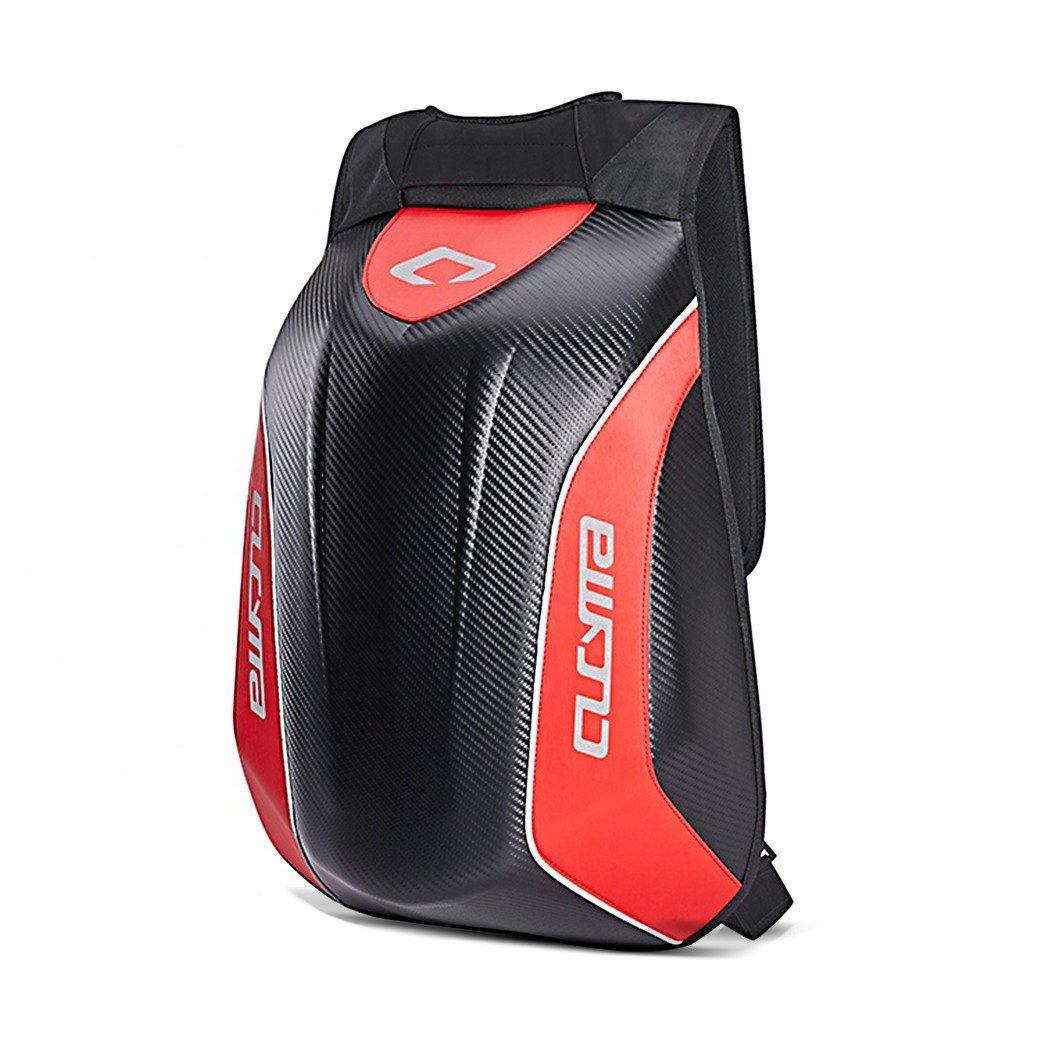 Bagtecs Rucksack Motorrad Hartschalen Rucksack # Carbon 30L rot günstig online kaufen