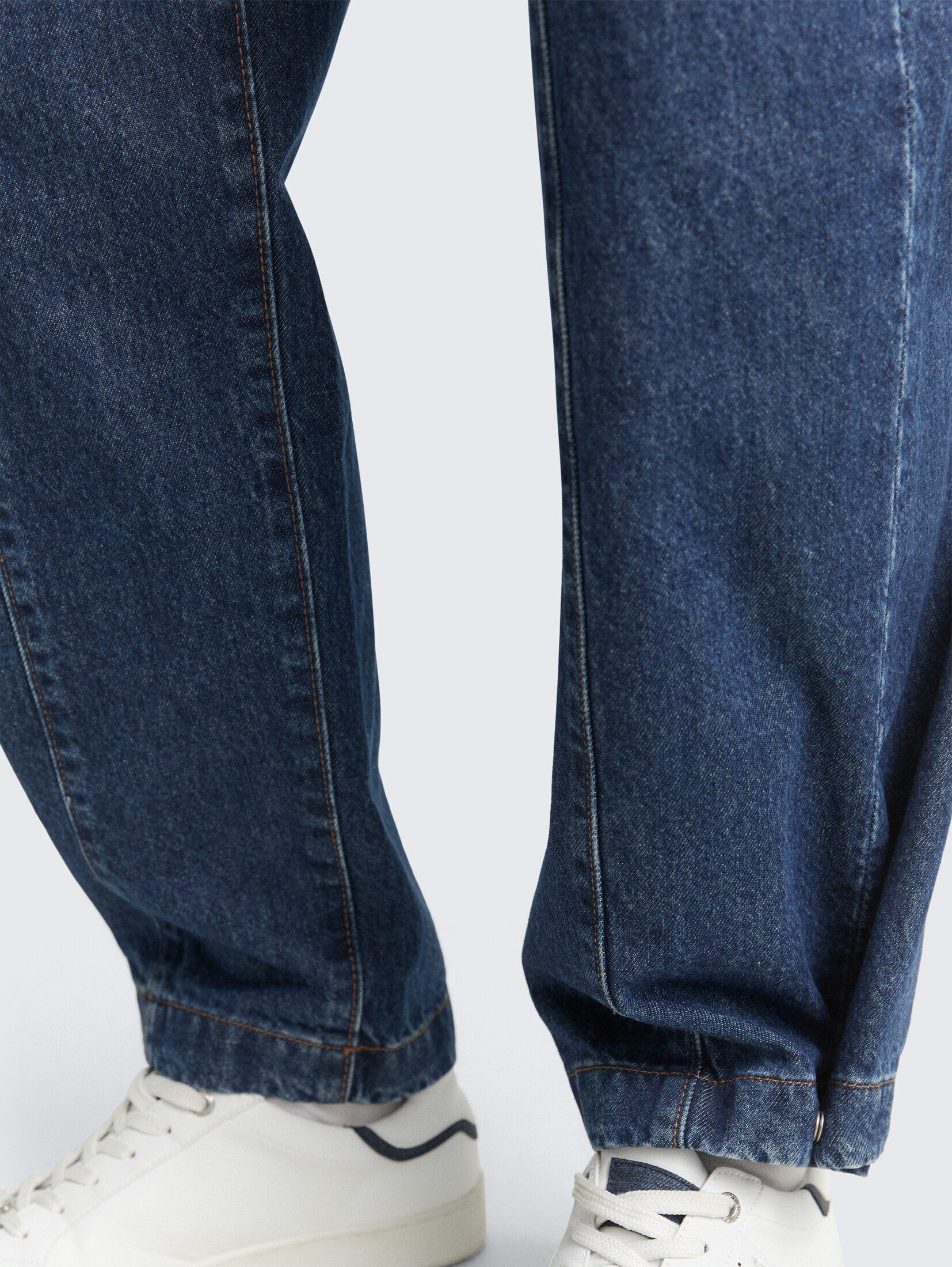 TOM TAILOR Denim Weite Jeans Jeanshosen TTADEA BARREL Jeans mit verstellbarer Beinöffnung