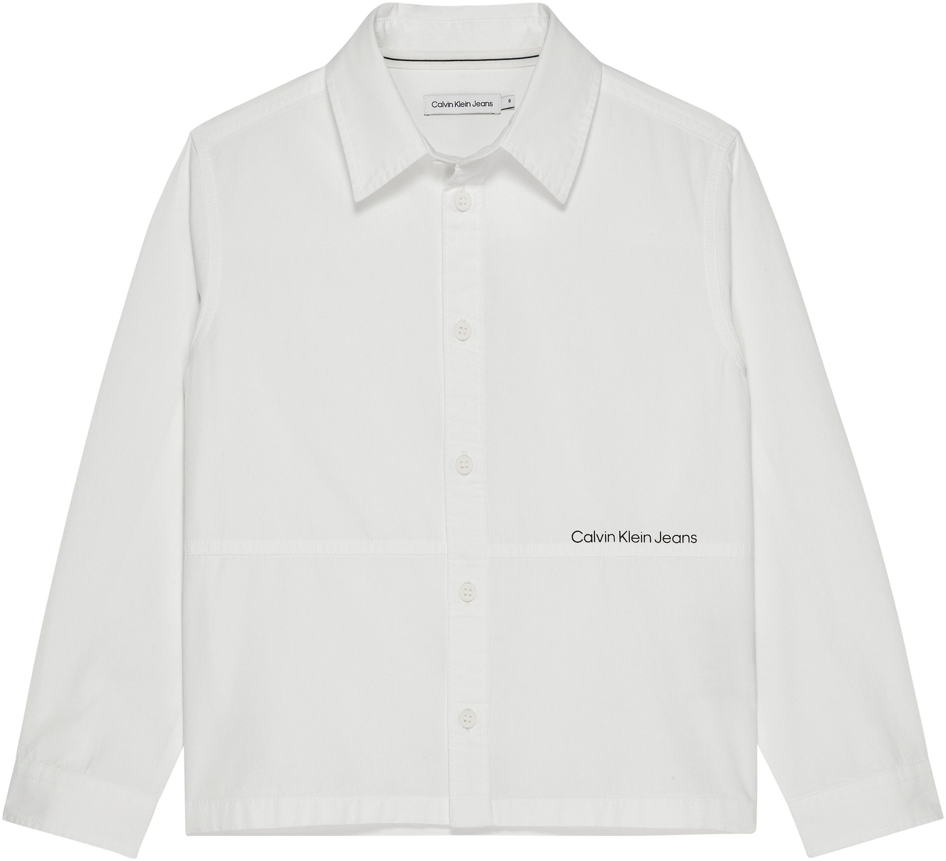 Calvin Klein Jeans Langarmhemd MINI LOGO TAPE SHIRT POPLIN