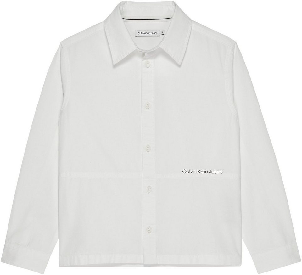 Calvin Klein Jeans Langarmhemd MINI LOGO TAPE POPLIN SHIRT