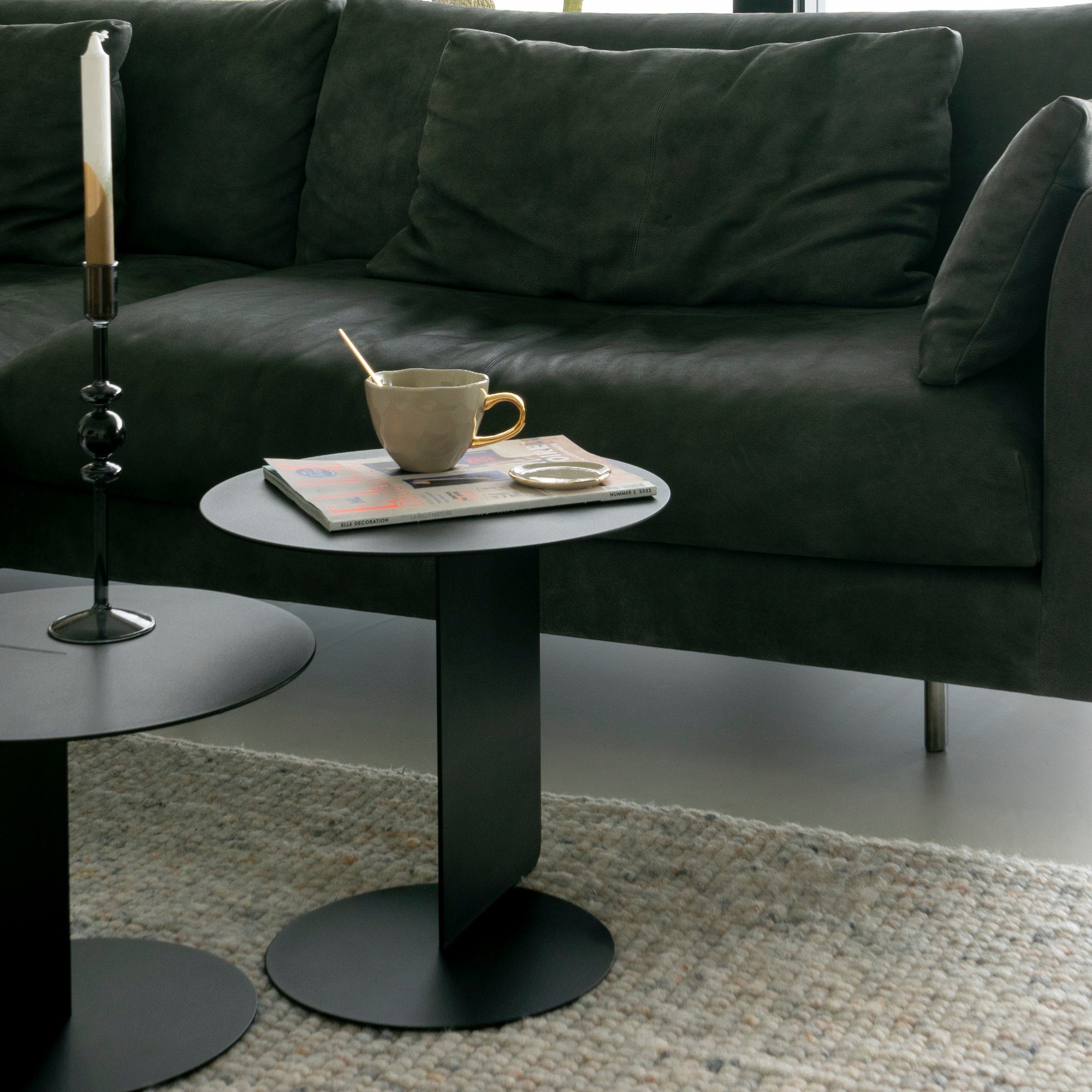 40x40x40cm Schwarz Beistelltisch - Furniture Beistelltisch 40 Design SALT Torna Torna