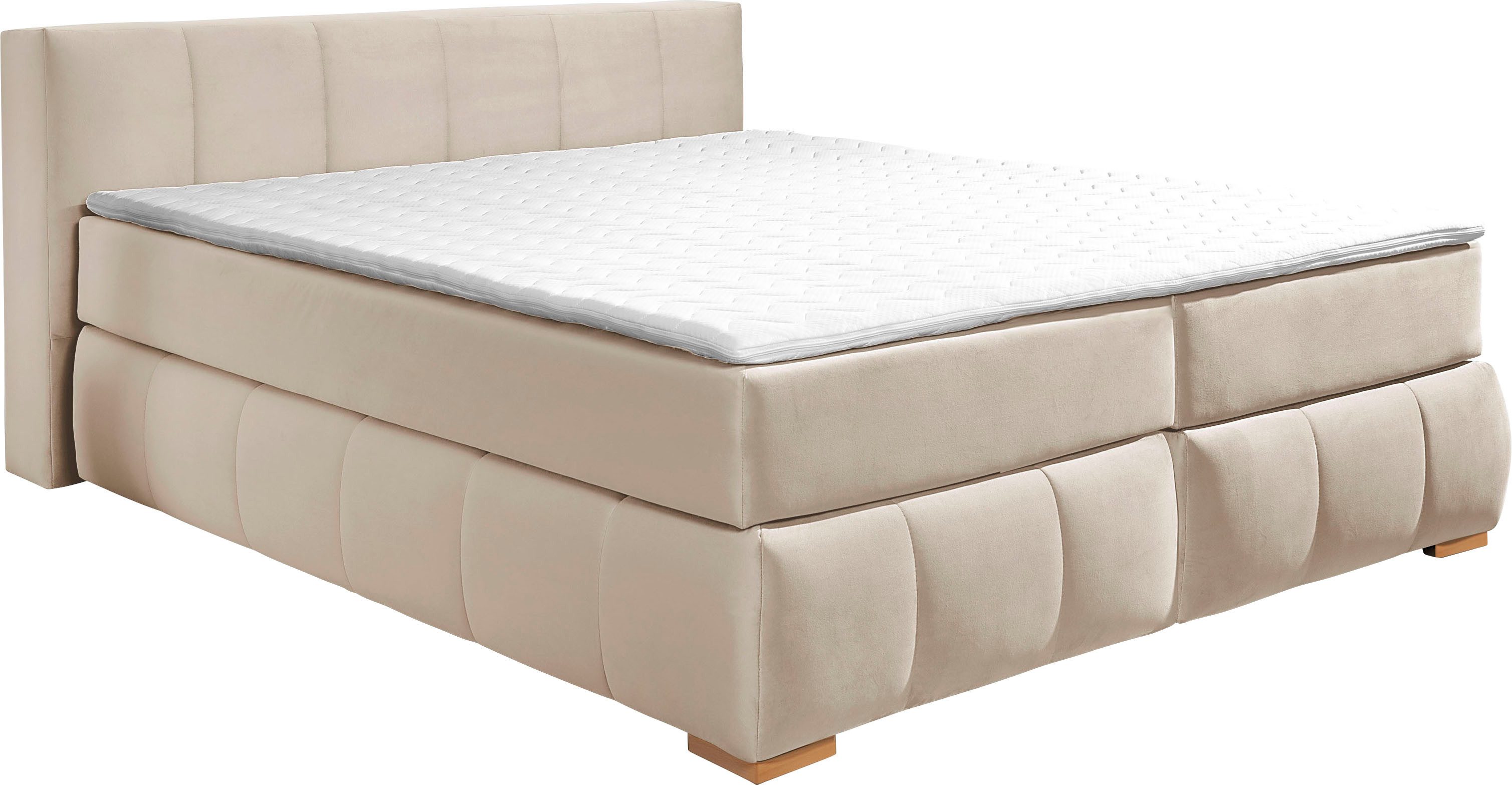 Home affaire Boxspringbett "Chelles" inkl. Topper, in XXL- Überlänge 220 cm günstig online kaufen