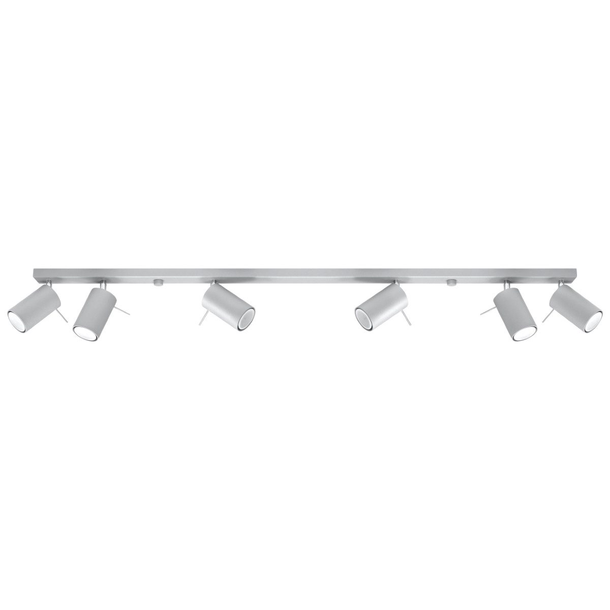 SOLLUX lighting Deckenleuchte Deckenleuchte Ring 6L Grau, Nicht enthalten