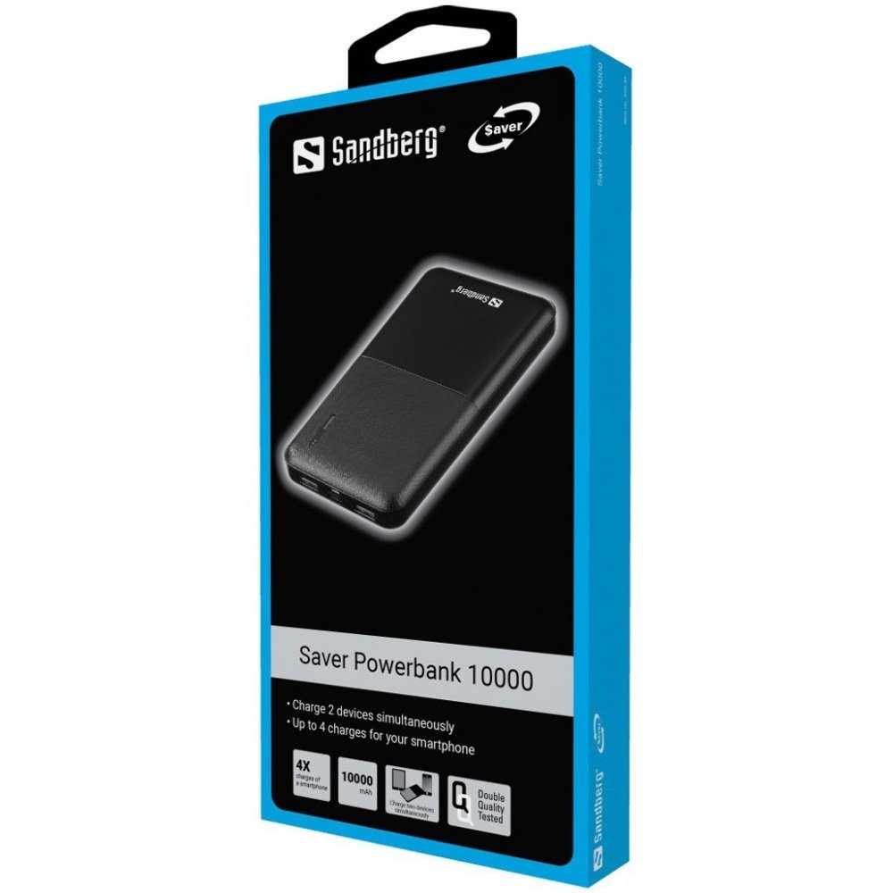 Sandberg Saver 10000 - Powerbank - schwarz Powerbank