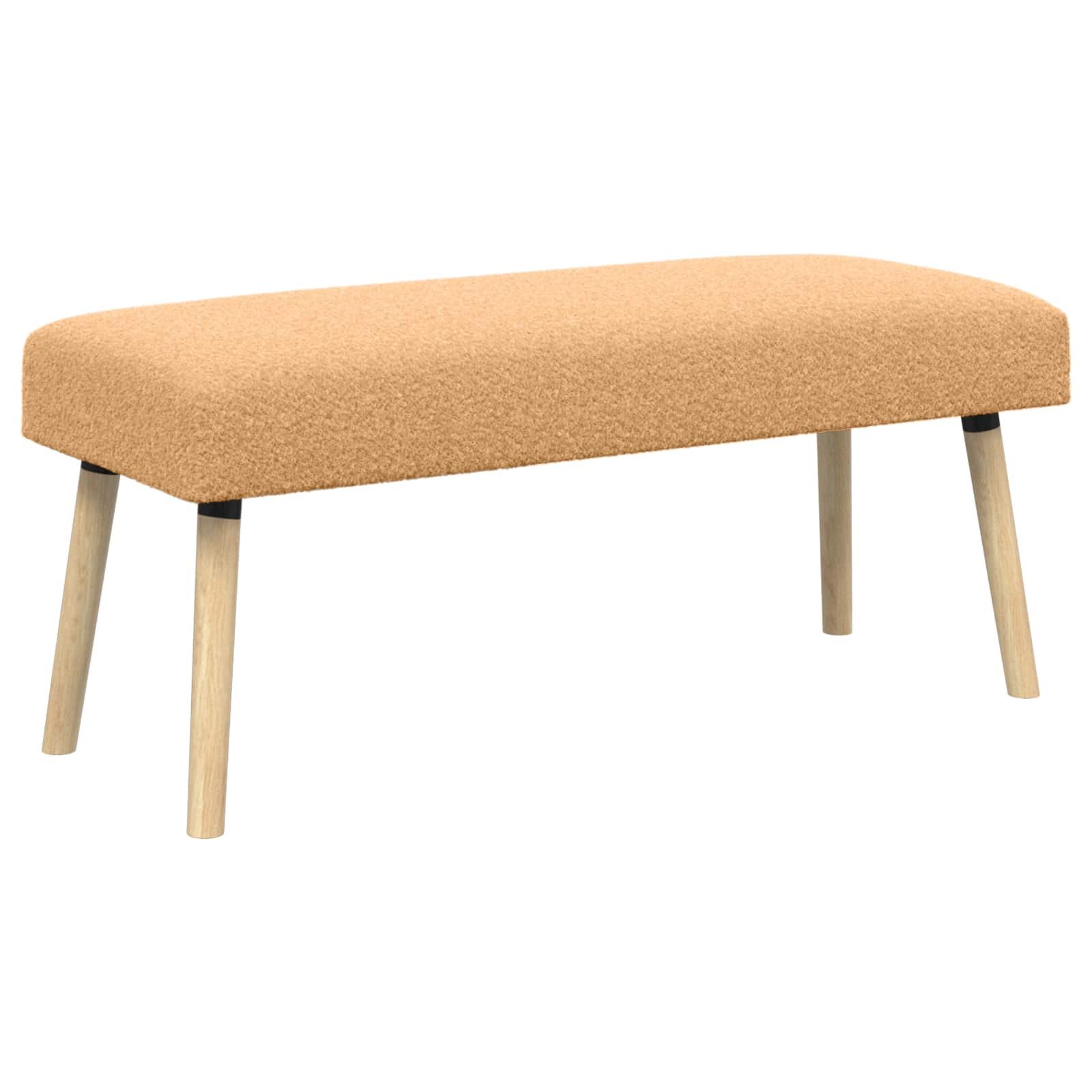 vidaXL Sitzbank Bank Uni Beige 110 x 40 x 46 cm Bouclé (1-St)