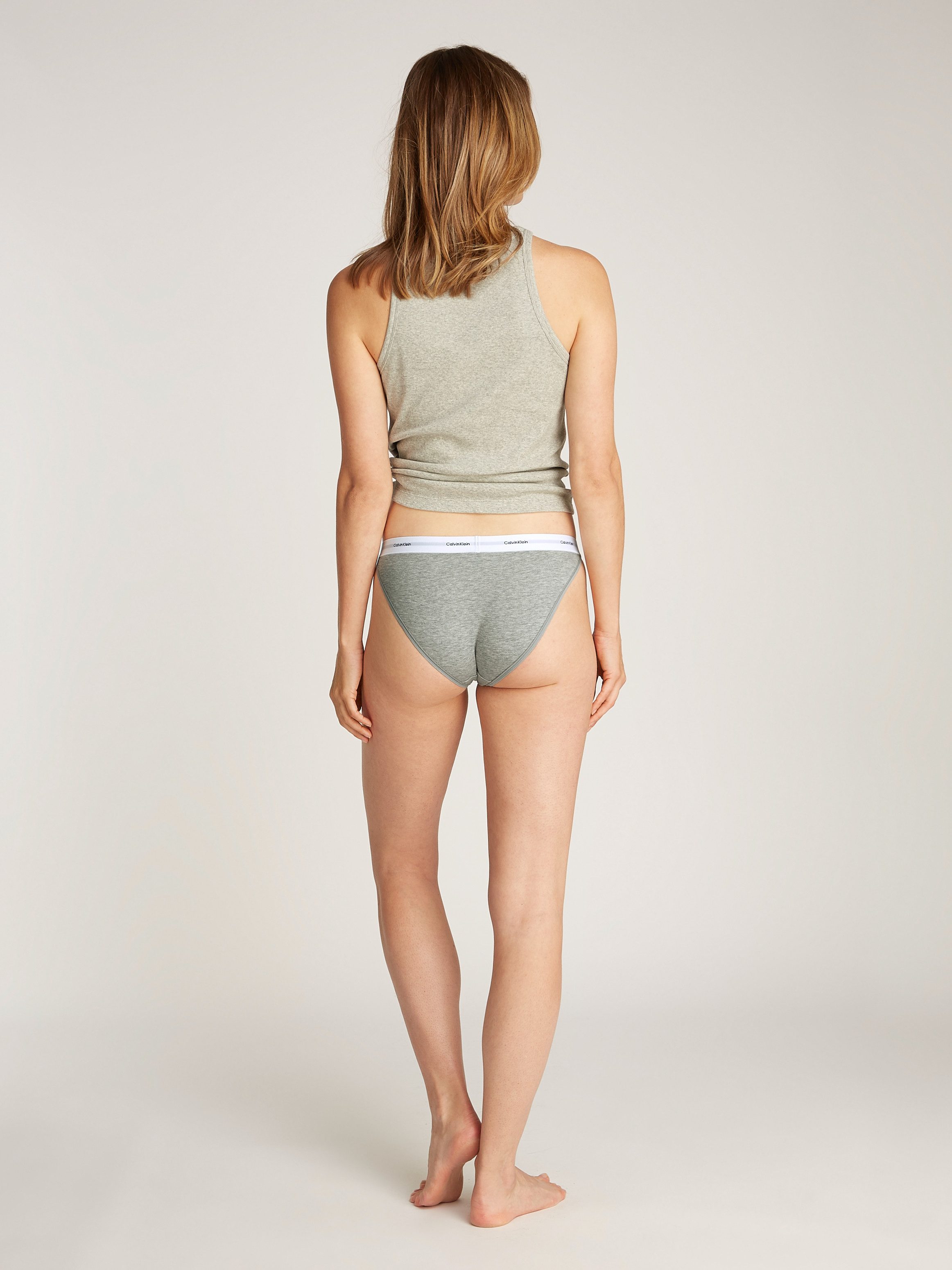 Calvin Klein Underwear Slip STRING BIKINI 3PK (Packung, 3-St., 3er-Pack) mit Rippenstruktur