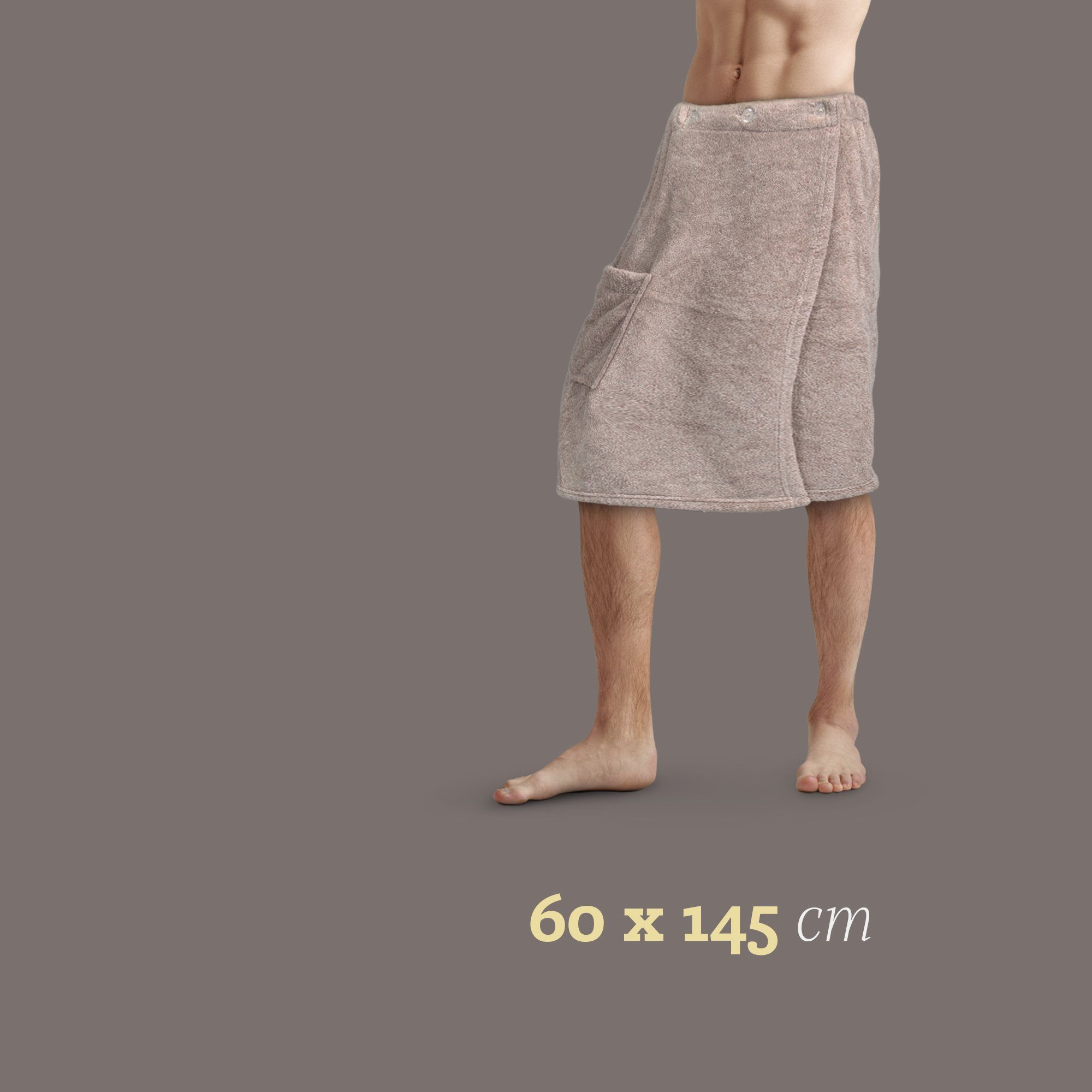 Bestlivings Saunatuch Herren 60x145cm, Sauna Kilt günstig online kaufen