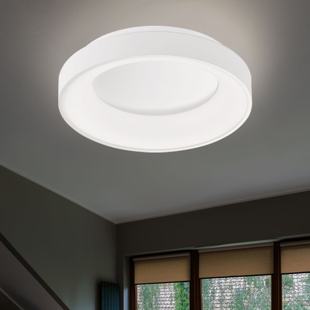 WOFI LED Deckenleuchte, LED-Leuchtmittel fest verbaut, Warmweiß, LED Deckenleuchte Esszimmer Deckenlampe 3 Stufen Dimmer weiß, Metall | Deckenlampen
