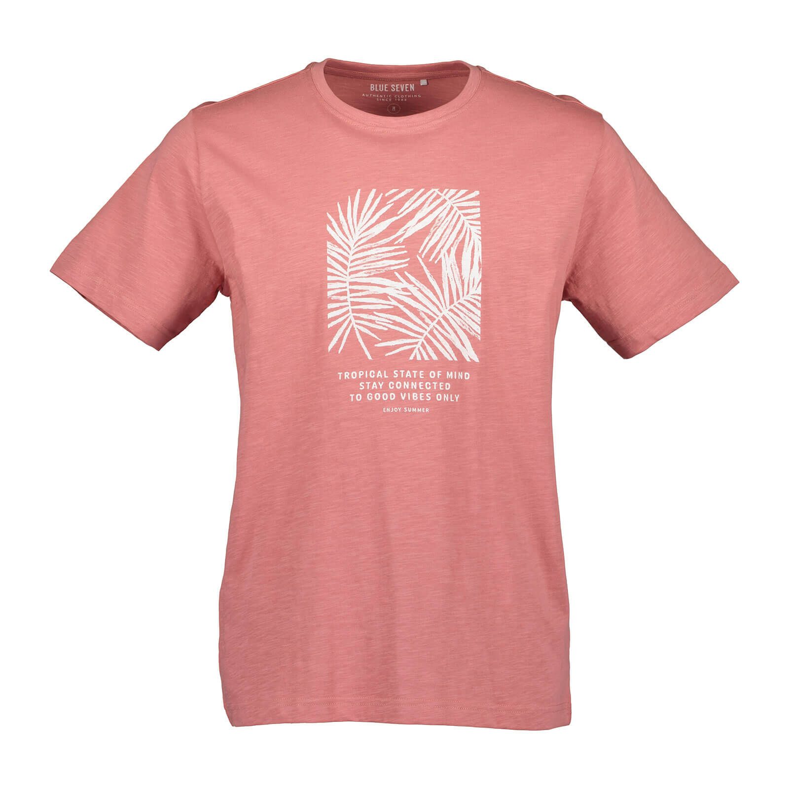 Blue Seven T-Shirt 302846 Herren T-Shirt mit modischen Frontprint - Kurzarm-Shirt aus Baumwolle