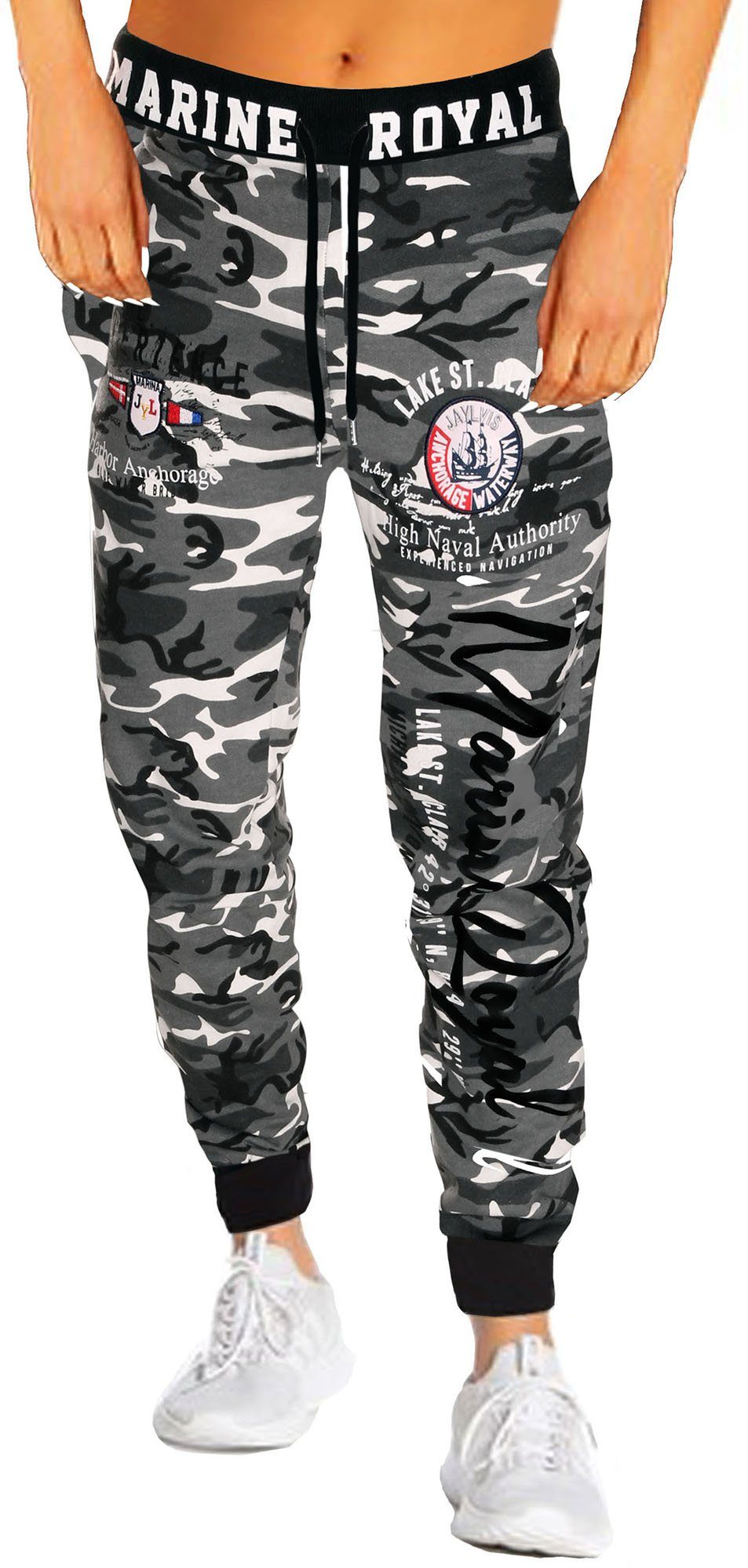 Jaylvis Jogginghose Damen Sporthose Fitnesshose Jogger Trainingshose Fitness Sport Elastikbund mit Tunnelzug