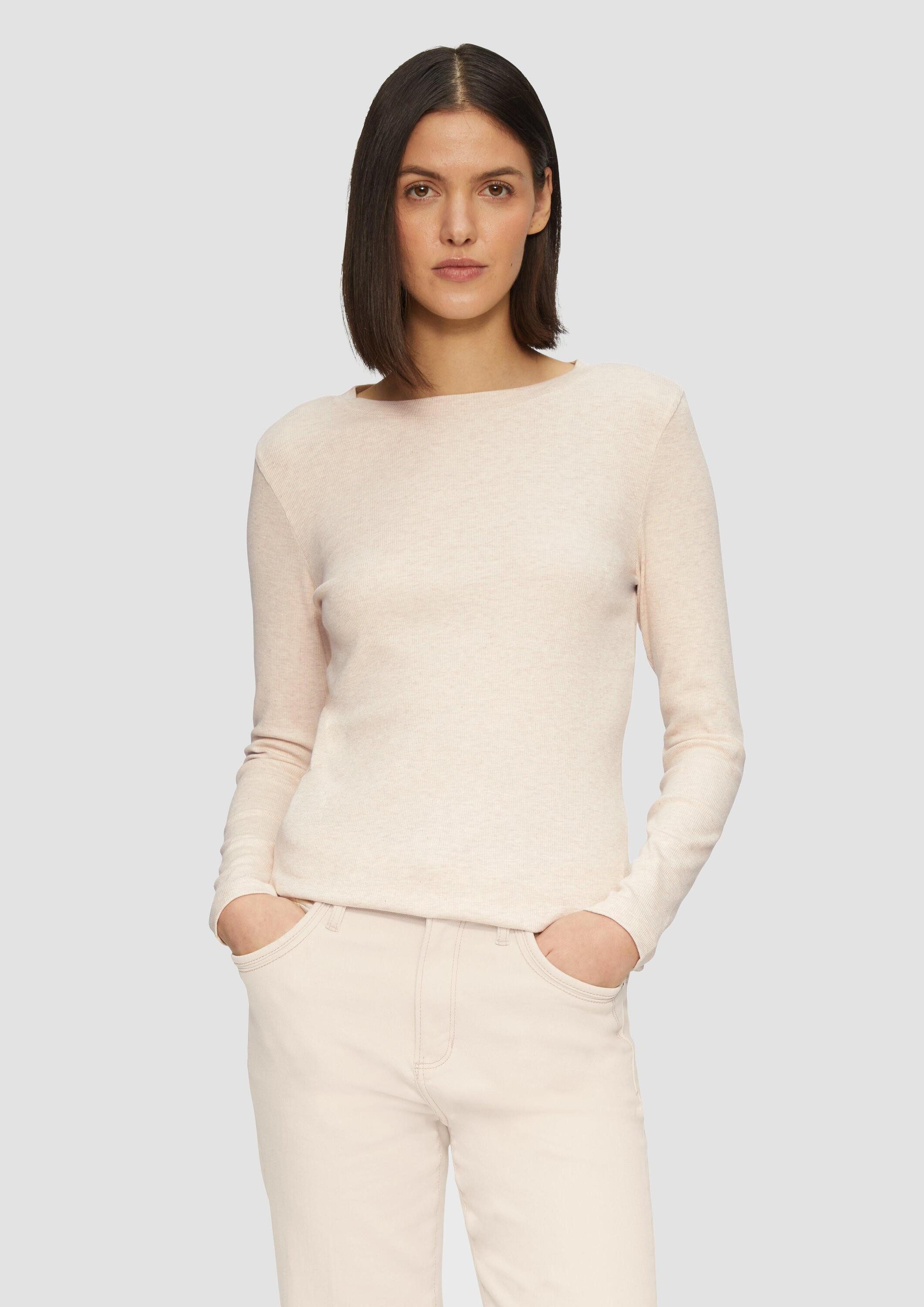 s.Oliver Langarmshirt T-Shirt Geripptes Langarmshirt im Slim Fit günstig online kaufen