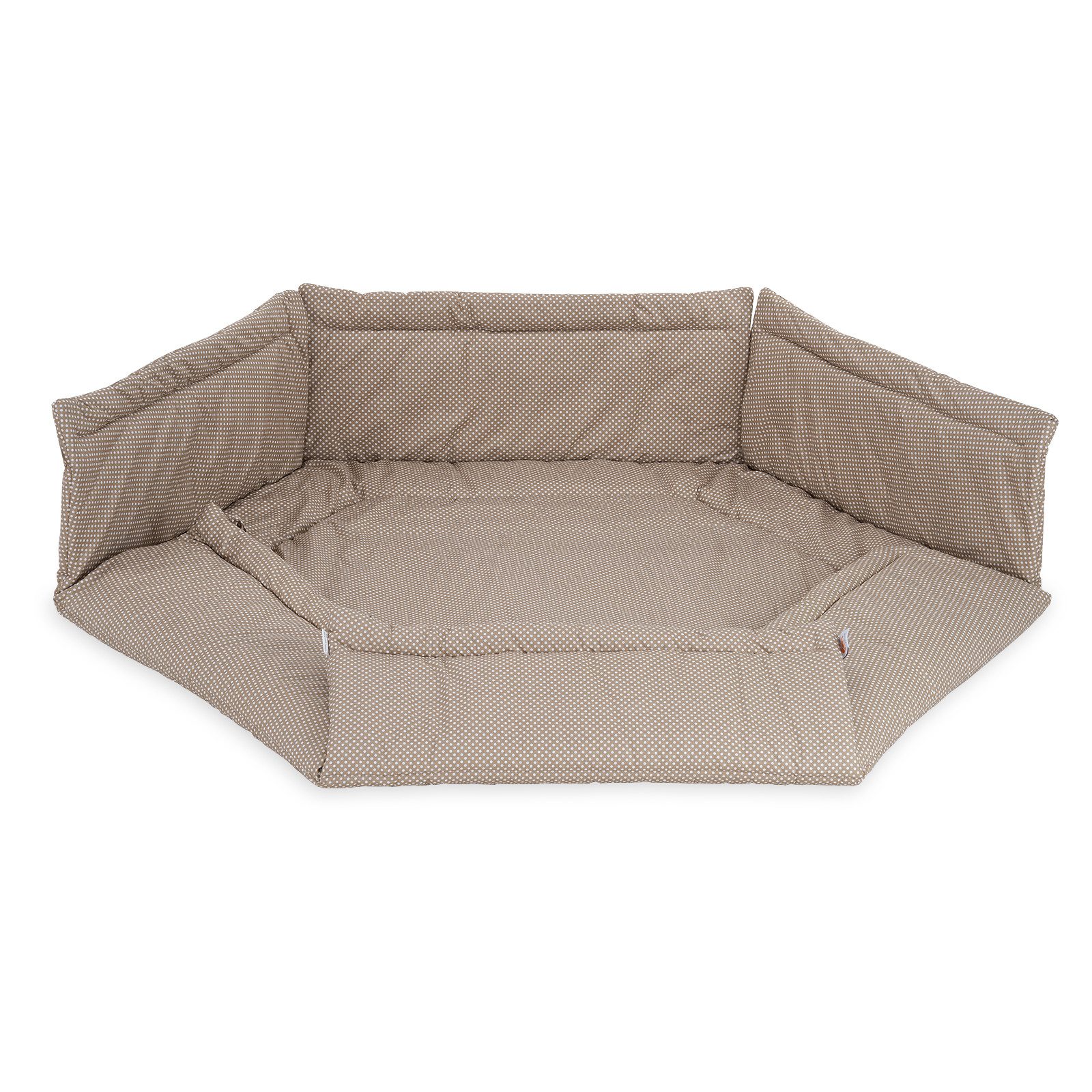 FabiMax Laufgittereinlage 6-eckig (115x100 cm), mit Seitenschutz, Obermaterial aus 100% Baumwolle