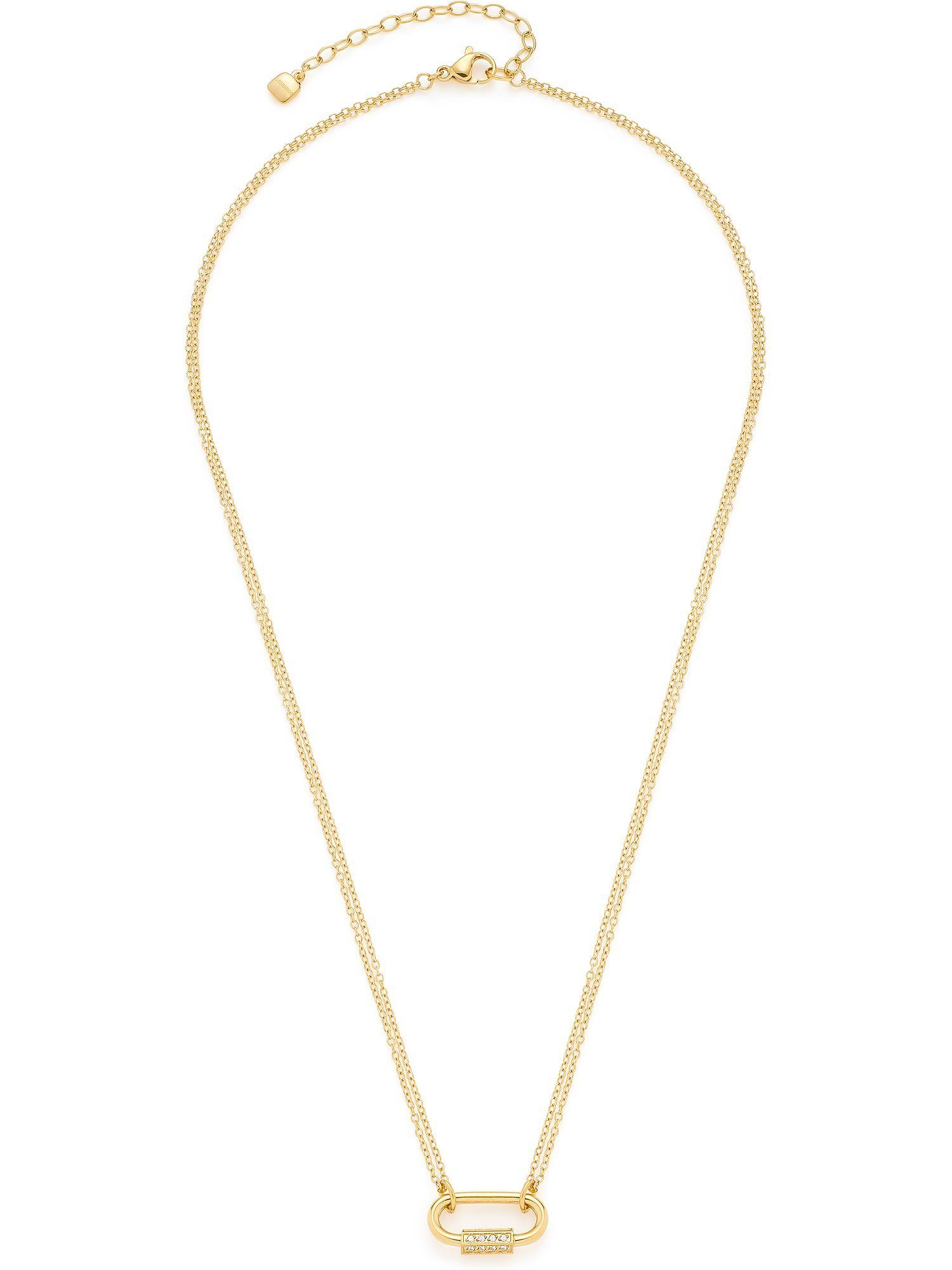 LEONARDO Edelstahlkette Leonardo Damen-Kette Edelstahl Zirkonia