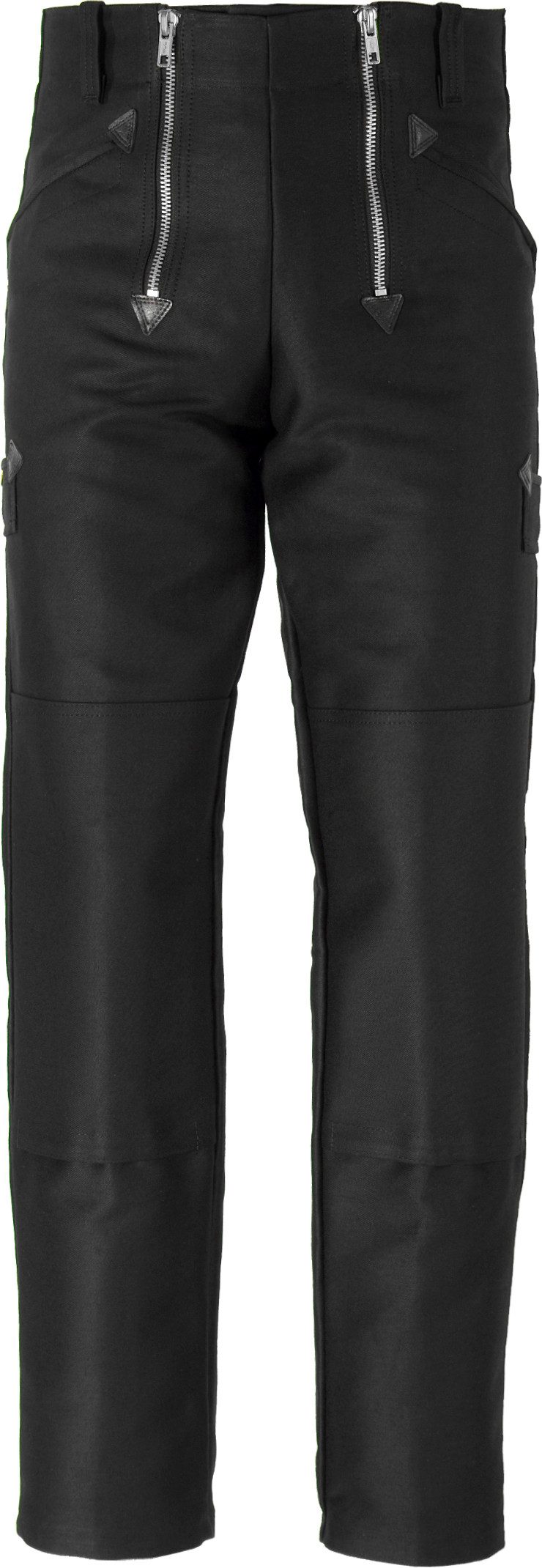 Arbeitshose Zunfthose Schwarz – Doppel-Pilot Hose mit Knietaschen