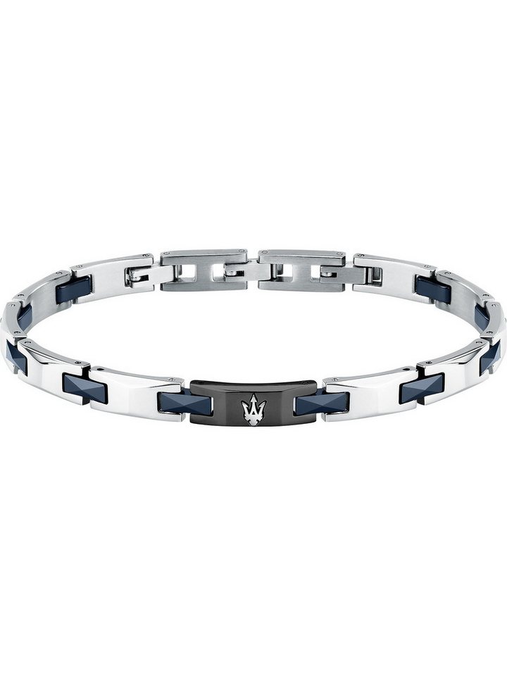 MASERATI Edelstahlarmband Maserati Herren-Armband Edelstahl, Keramik, Modern