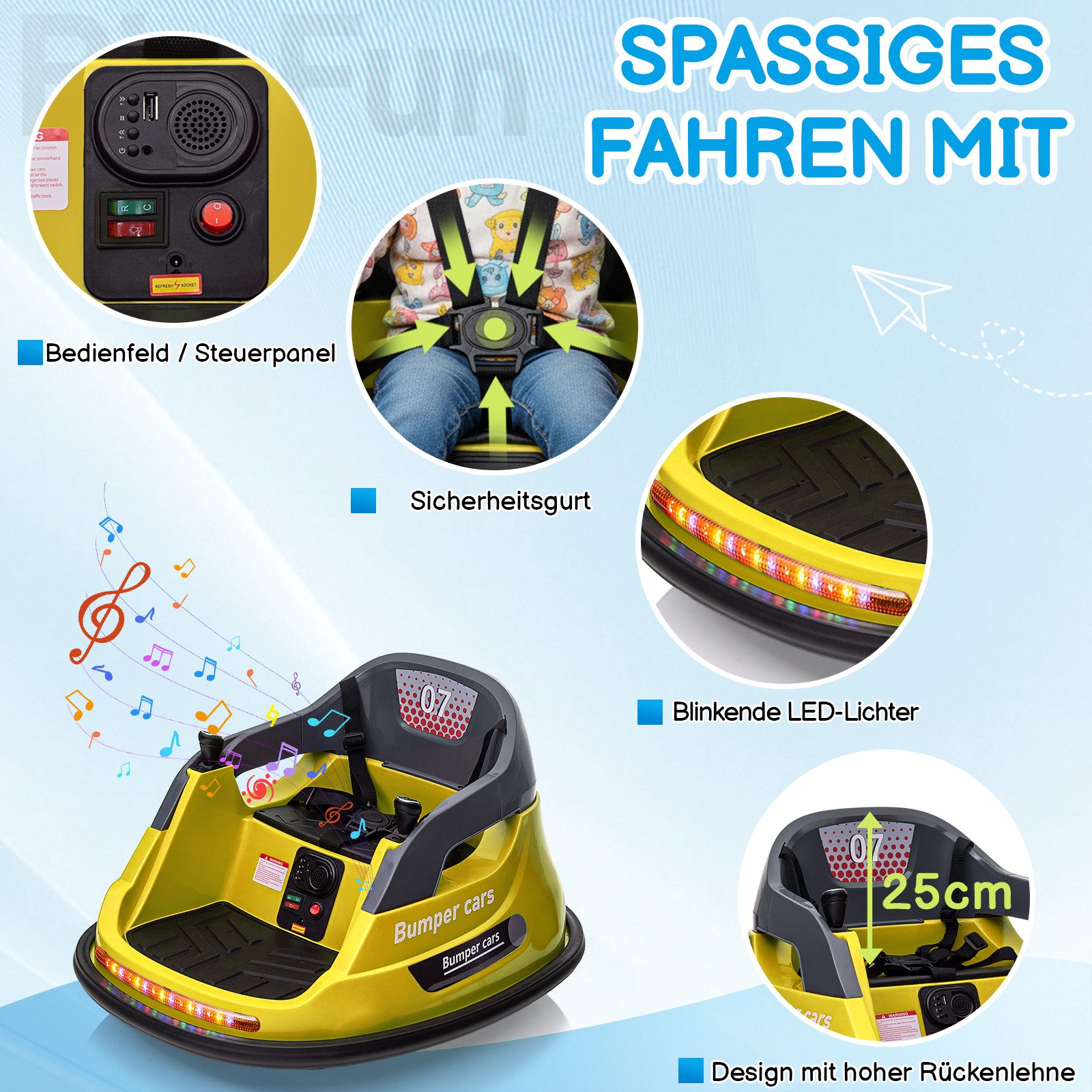 LALAHO Elektro-Kinderauto Elektro-Kinderauto,Kinder Autoscooter,Fernbedienu günstig online kaufen