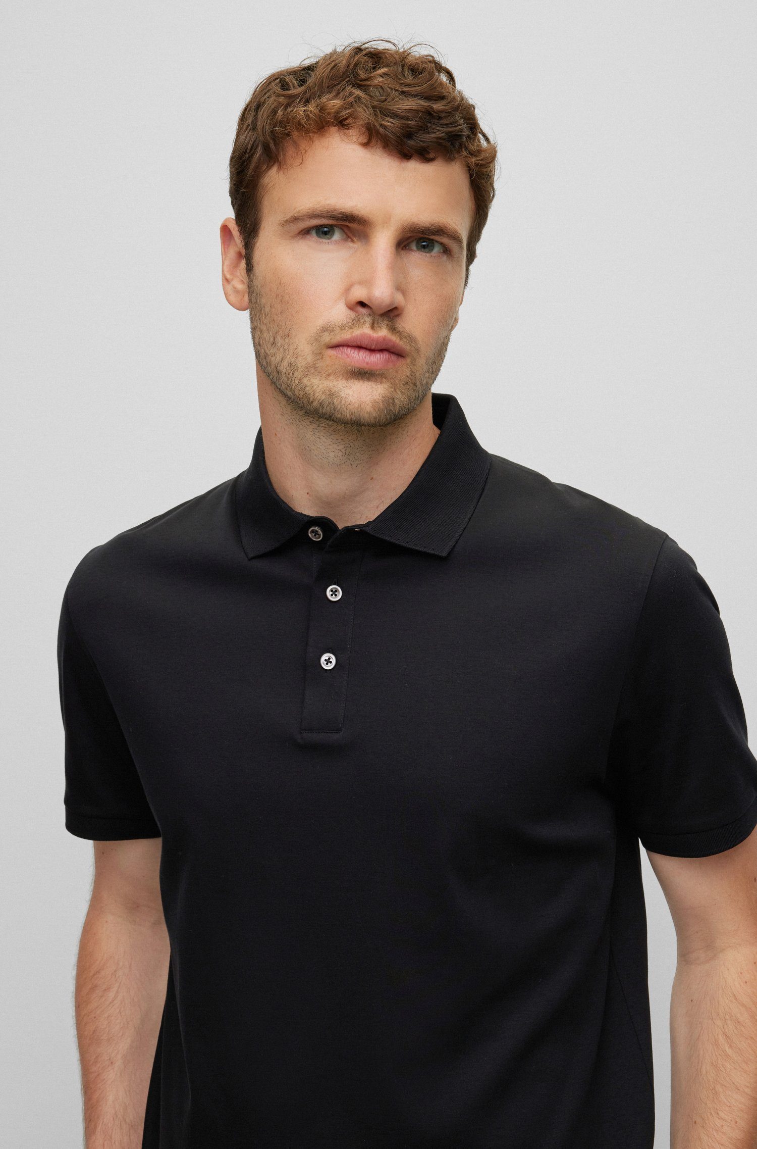 Poloshirt Schwarz (001) T-Perry (1-tlg) BOSS