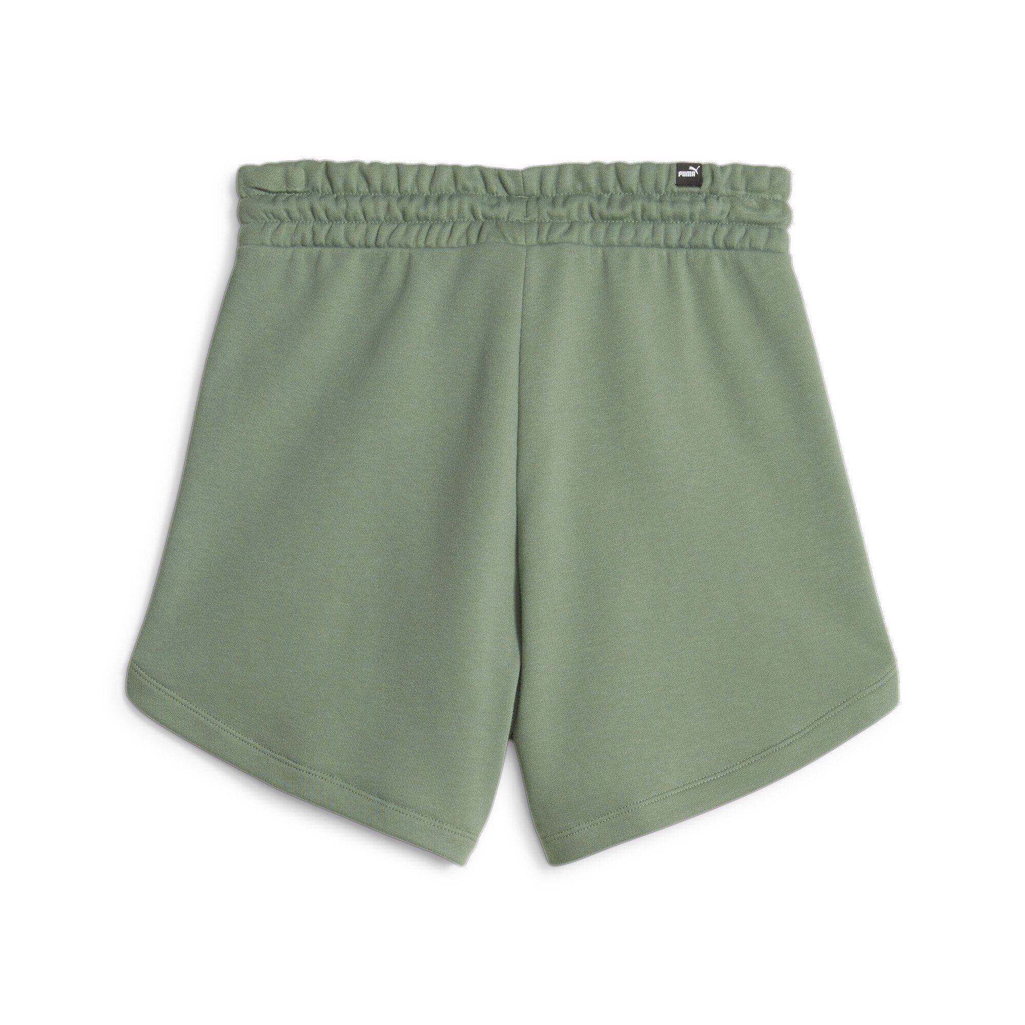 Essentials Hochgeschnittene Green PUMA Eucalyptus Damen Shorts Sporthose