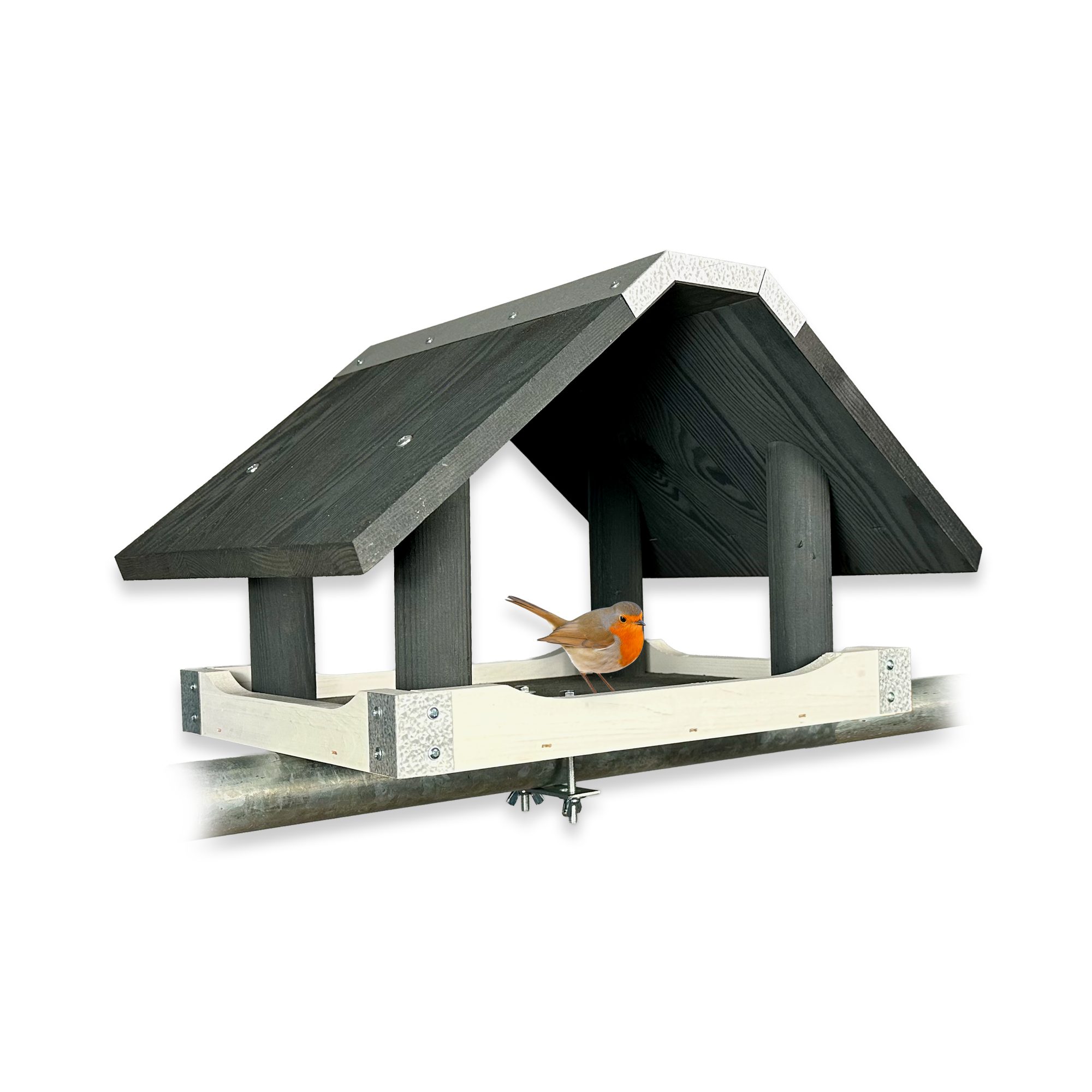 gartenetage Vogelhaus Modernes Vogelhaus mit Balkonhalterung aus Kiefernhol günstig online kaufen