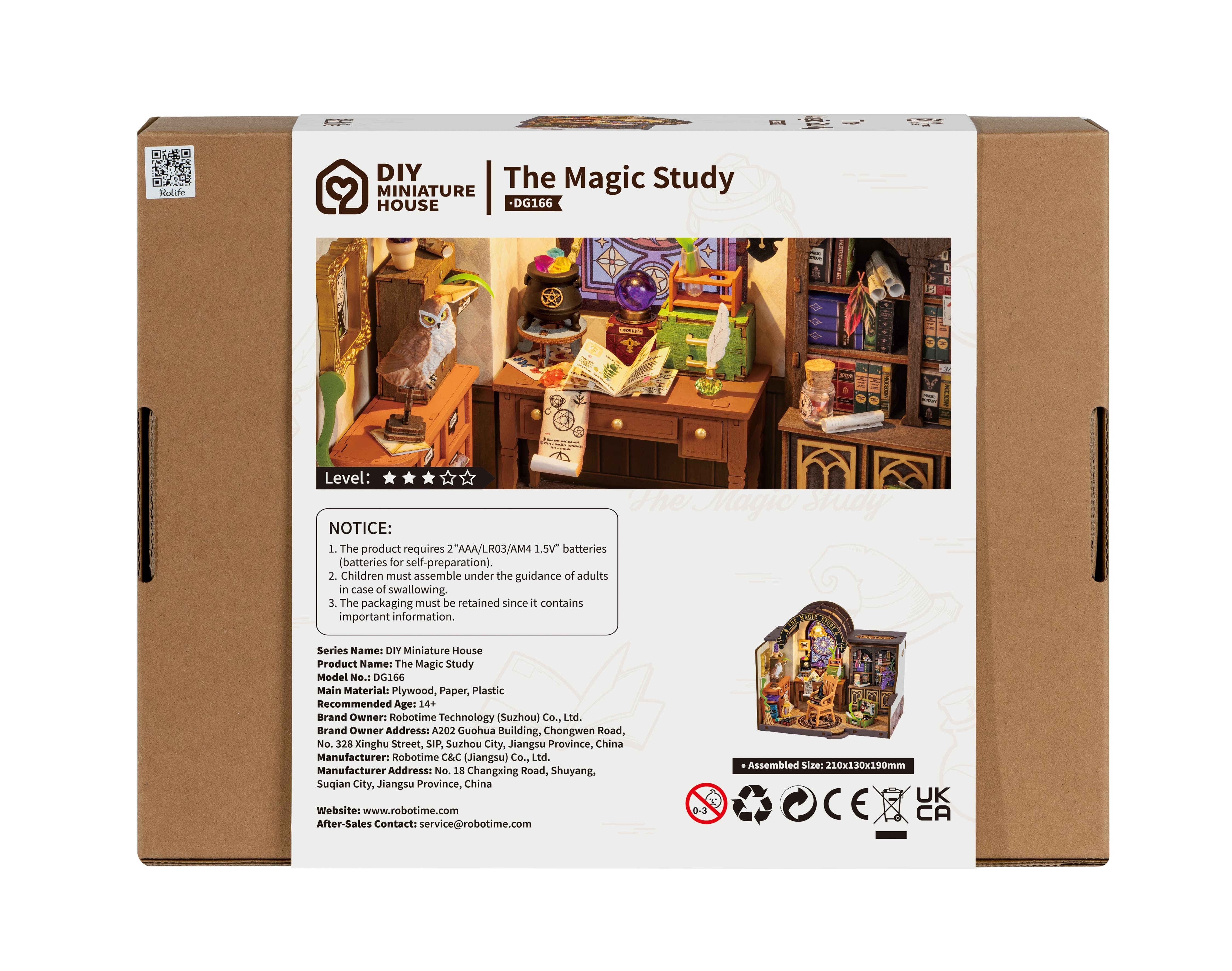 ROLIFE 3D-Puzzle Robotime DG166 DIY House The Magic Study, 235 Puzzleteile