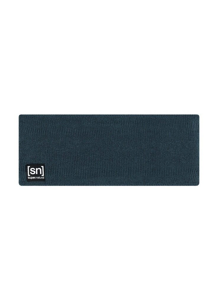 SUPER.NATURAL Stirnband Riffler (angenehmer Tragekomfort durch Merinowolle) blau - 1 Stück