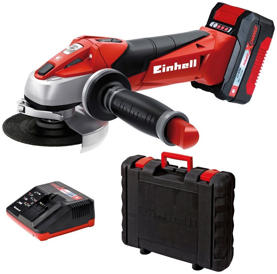 Einhell Power X-Change Akku-Winkelschleifer TE-AG 18 Li Kit 18V Li-lonen ohne Ko