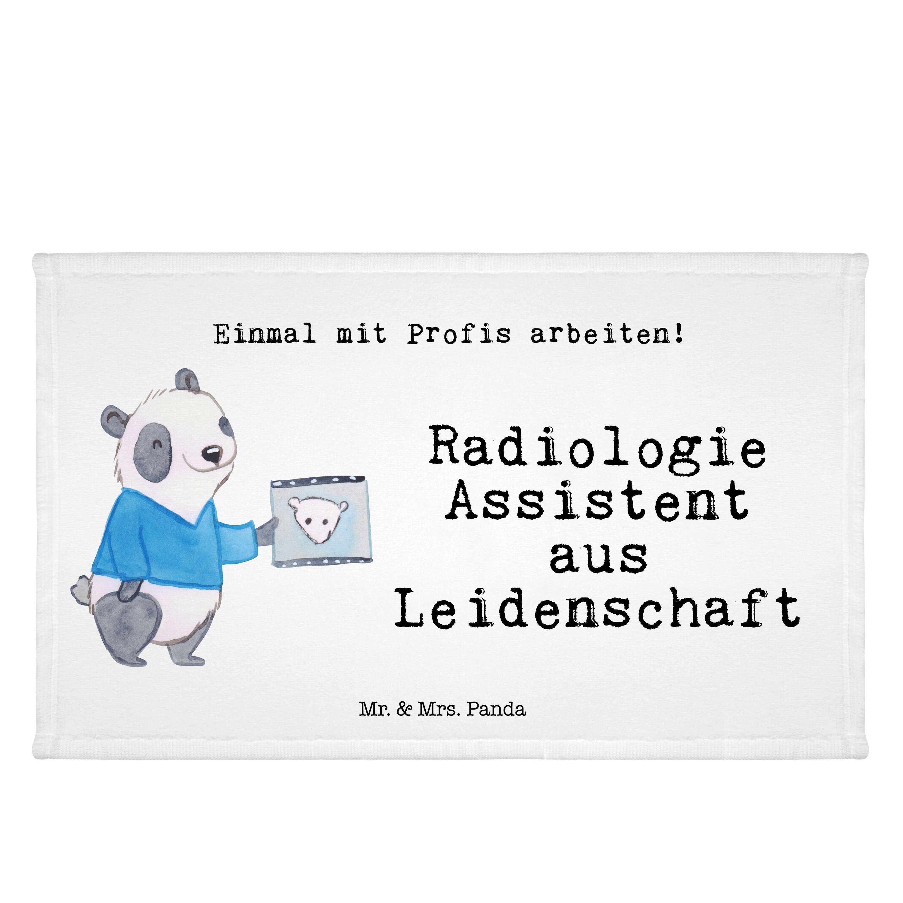 Mr. & Mrs. Panda Handtuch Radiologie Assistent aus Leidenschaft - Weiß - Geschenk, Reisehandtuc, (1-St)