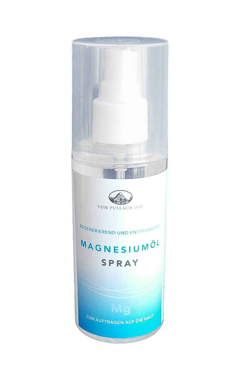 vom Pullach Hof Körpercreme MAGNESIUMÖL SPRAY 150ml Magnesiumchlorid Mineral Mineralspray 22, Magnesium Öl für Muskeln