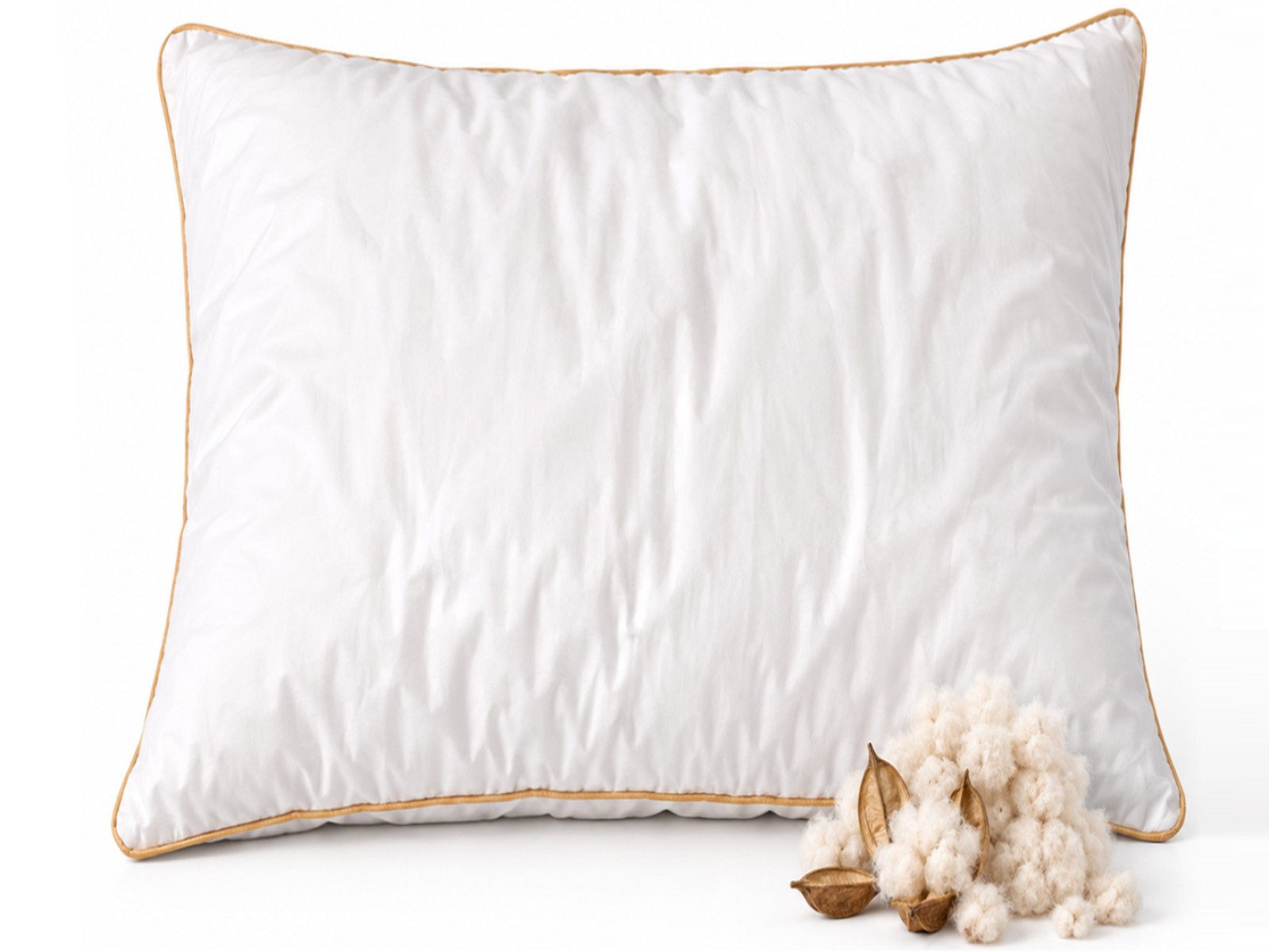 Heubergshop Naturfaserkopfkissen, Füllung: Füllung: 100% Kapok, Bezug: Bezug: 100% Baumwolle, Kapok Kissen 80x80cm Kapokfasern, Kopfkissen (Kapok-Kissen-80x80cm)