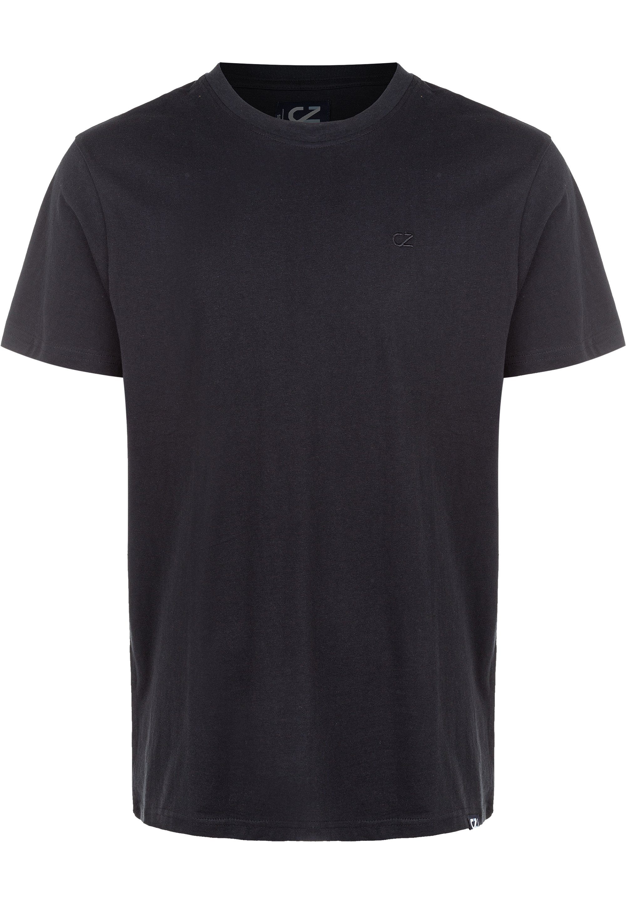 CRUZ T-Shirt reiner Highmore schwarz Baumwolle aus