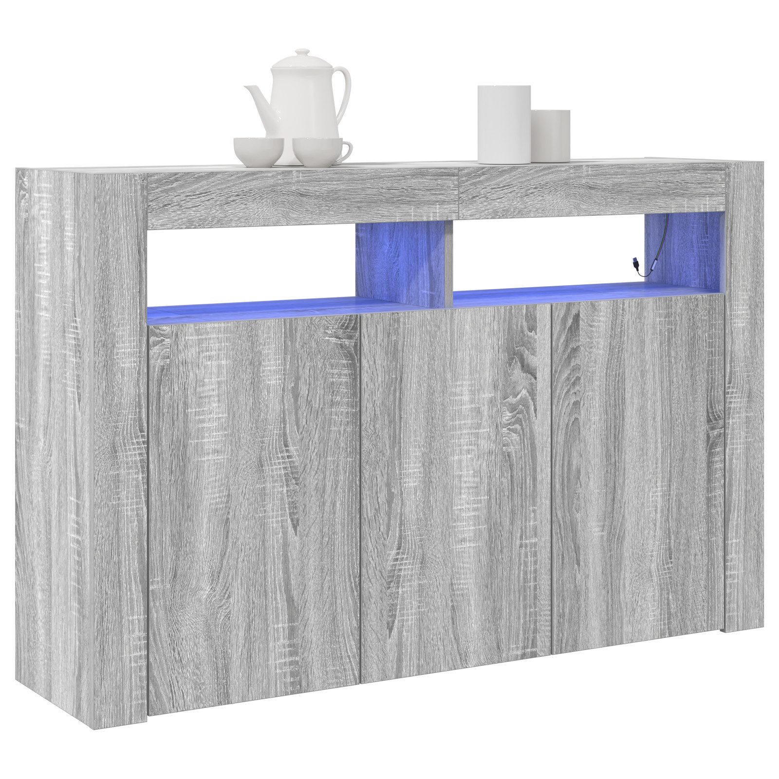 vidaXL Sideboard Sideboard Graues Sonoma Holzwerkstoff günstig online kaufen