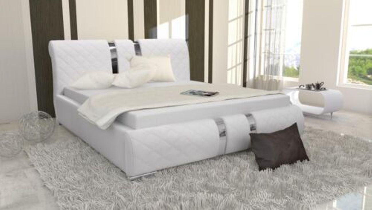 JVmoebel Bettgestell, Bettgestell mit Kasten Bett Weiß Betten 180cm Doppelbett Neu