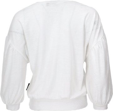 Guru-Shop Longsleeve Weites Basicshirt aus Bio-Baumwolle mit.. alternative Bekleidung