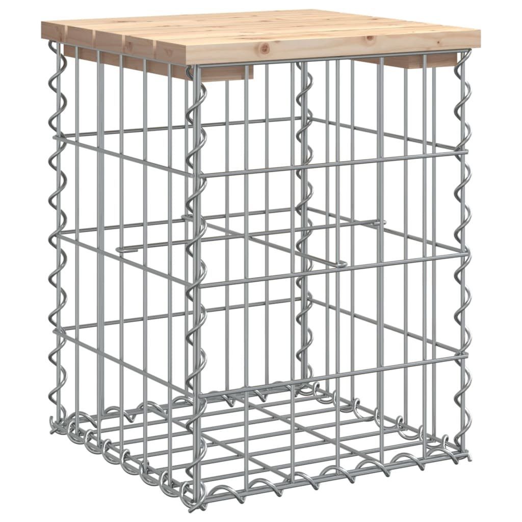 vidaXL Gartenbank Gartenbank aus Gabionen 33x31x42 cm Massivholz Kiefer (1-St)