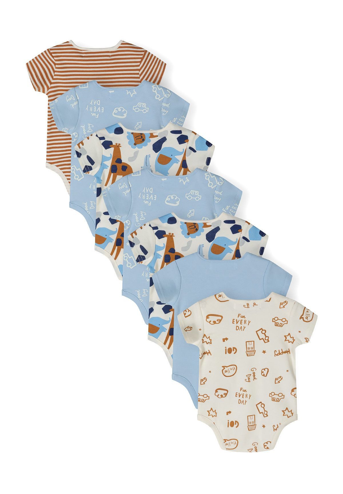 MINOTI Kurzarmbody Body aus reiner Baumwolle, für Jungen (7-er Pack) aus reiner Baumwolle