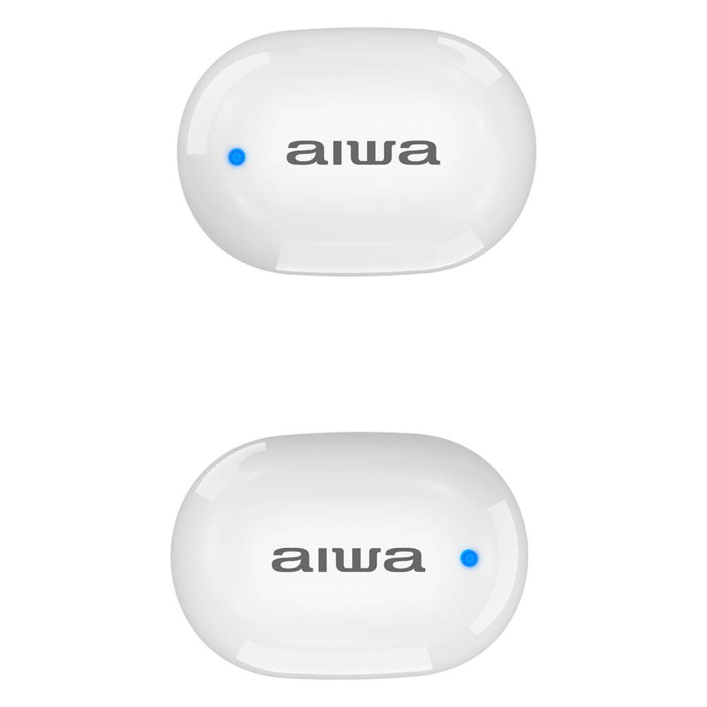 Aiwa EBTW-150 Android, 5.0 Ladeports) 3 (iOS, pro 300mAh, Stunden m Reichweite Kopfhörer Ladeetui: Weiß der / Wiedergabe- magnetische 10 Bluetooth Drahtlose In-Ear-Kopfhörer Gesprächszeit Kopfhörer: Ladung