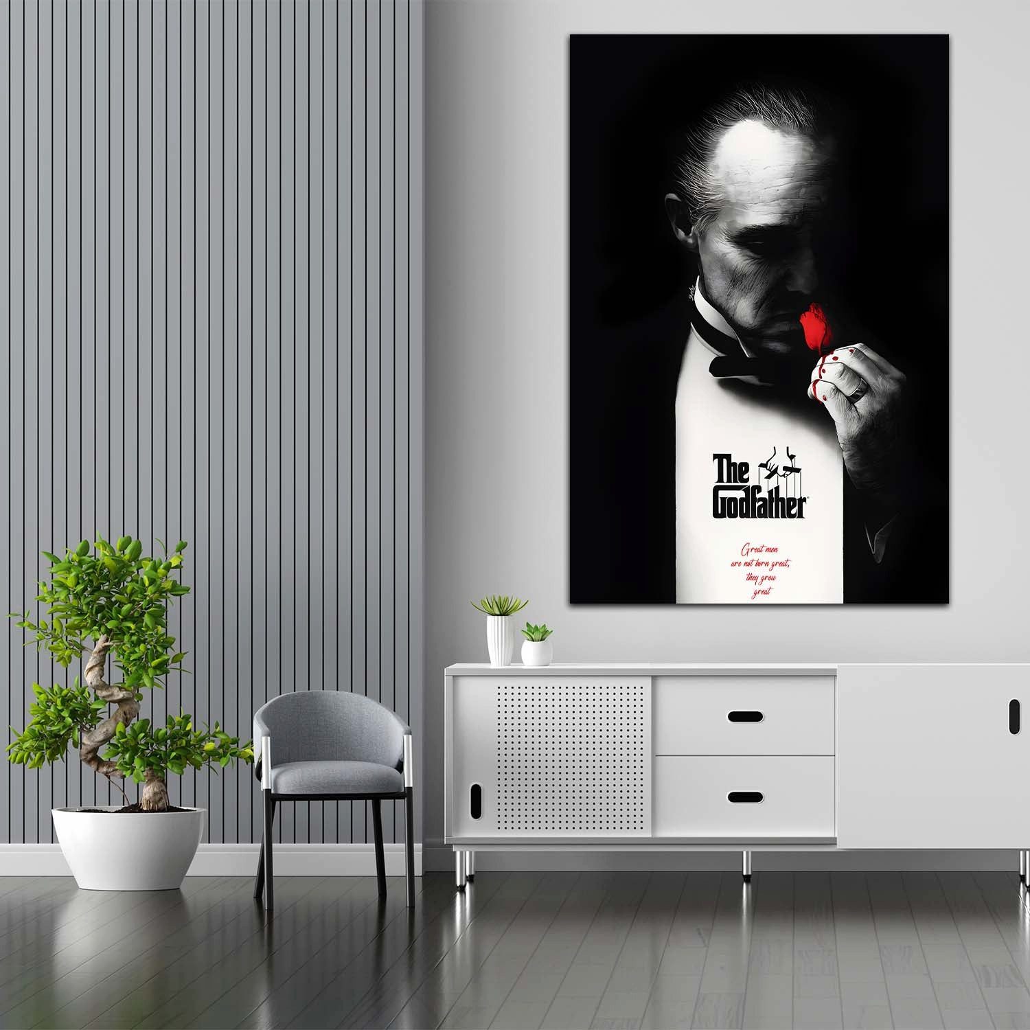 Artedinoi Leinwandbild Pate Mafia Film abstrakt Wandbild Leinwandbild Deko Kunst XL, Der Pate, Mafia-Filmmotiv