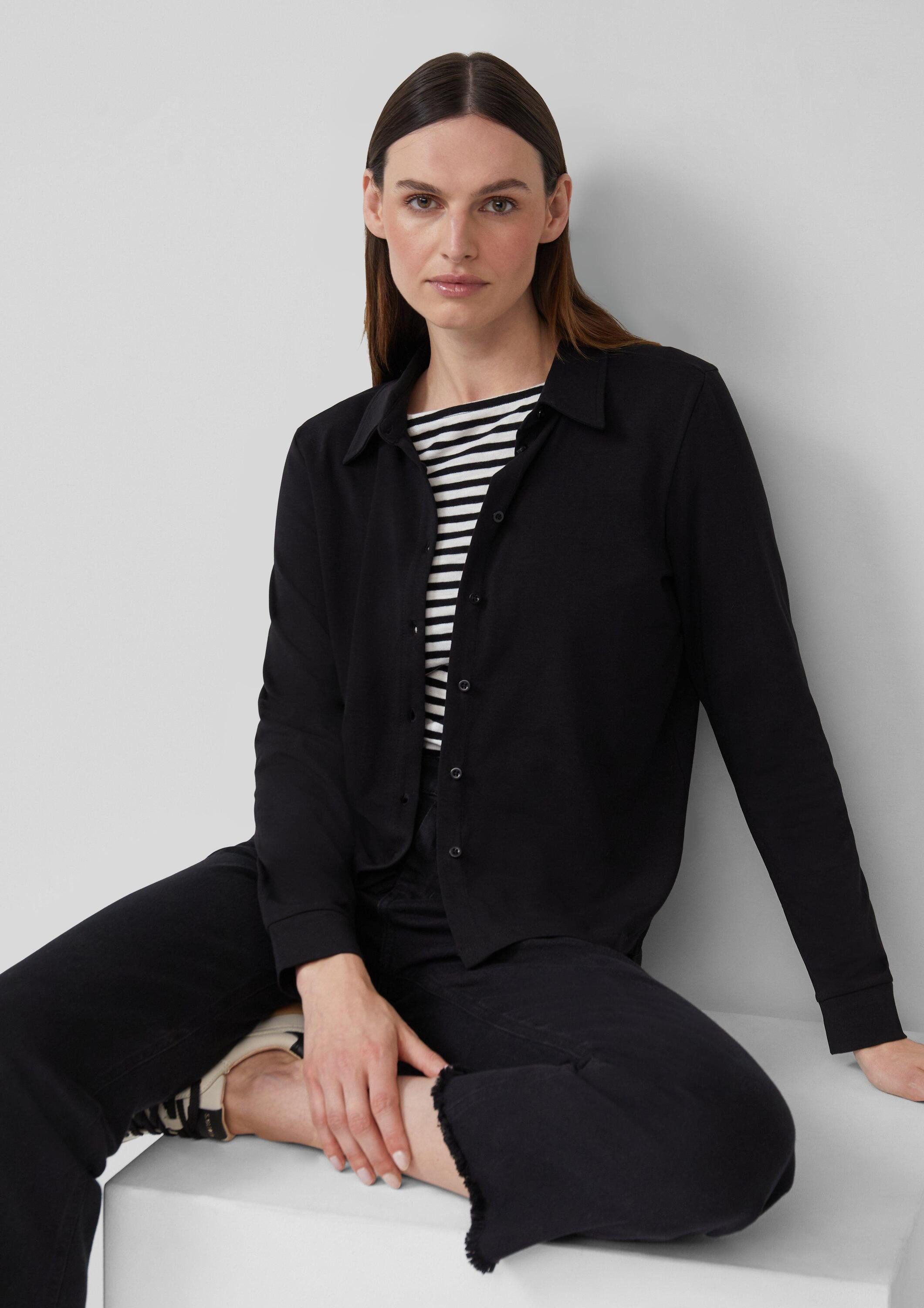 s.Oliver Langarmshirt T-Shirt Elastische Jerseybluse