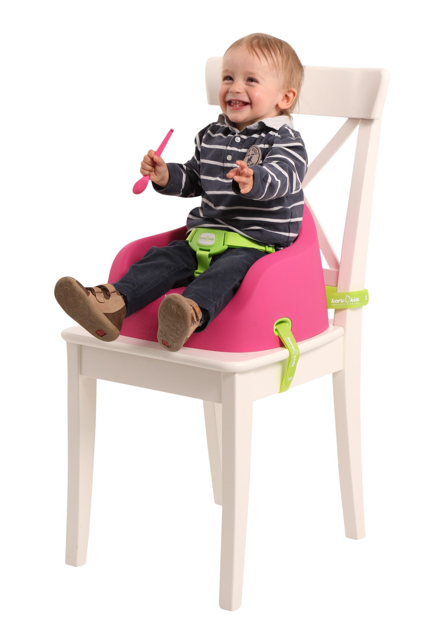 Koru am Leicht Booster, bis: stapelbar, zu Fuchsia Jahre Kids 40,00 ab: 12 Toddler reinigen, leicht plus, kg, Monate, robust Stuhl 7 Kindersitzerhöhung zu fixieren, bis: