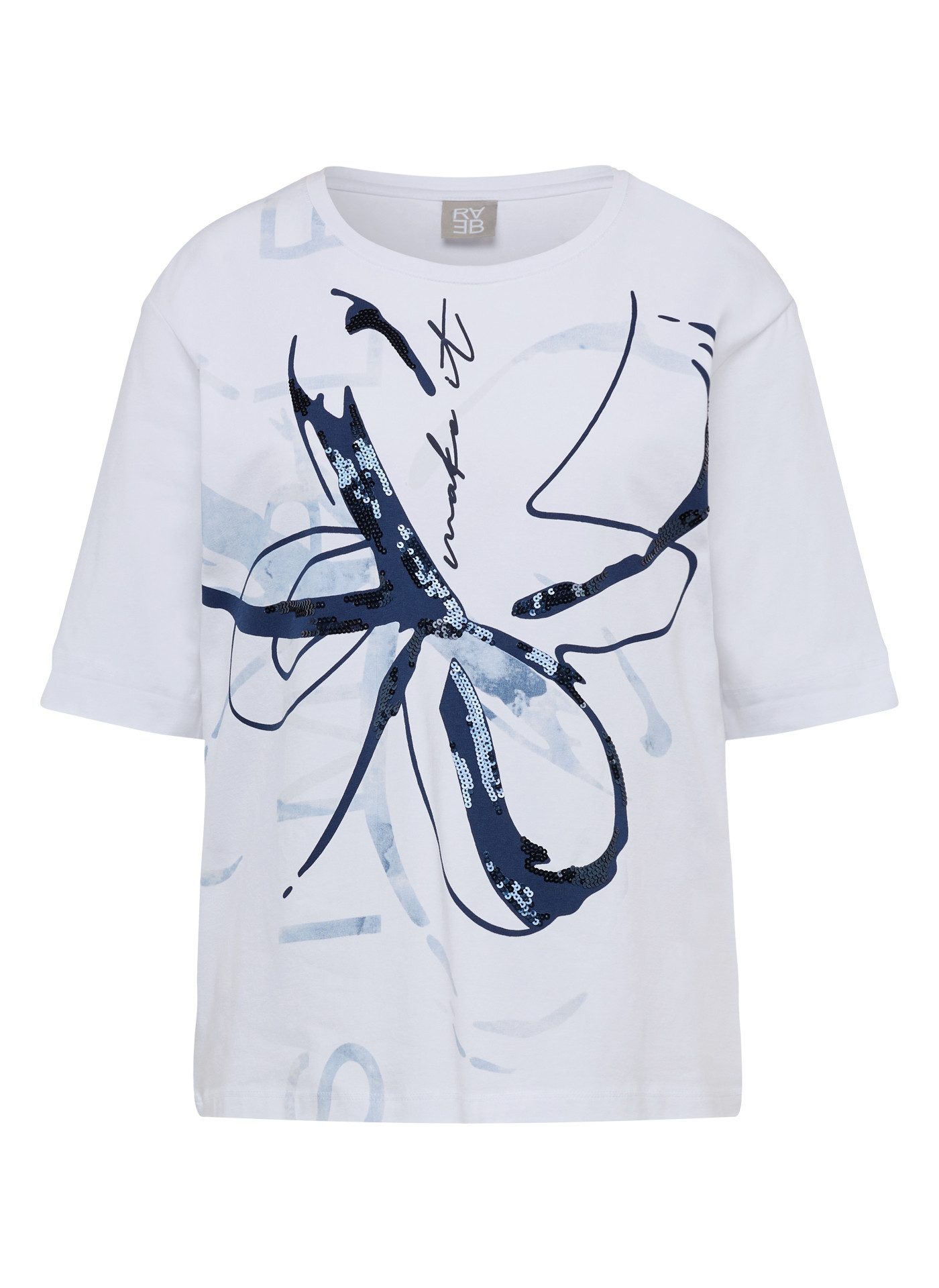 T-Shirt Damenshirt - Shirt mit Frontprint - Rabe
