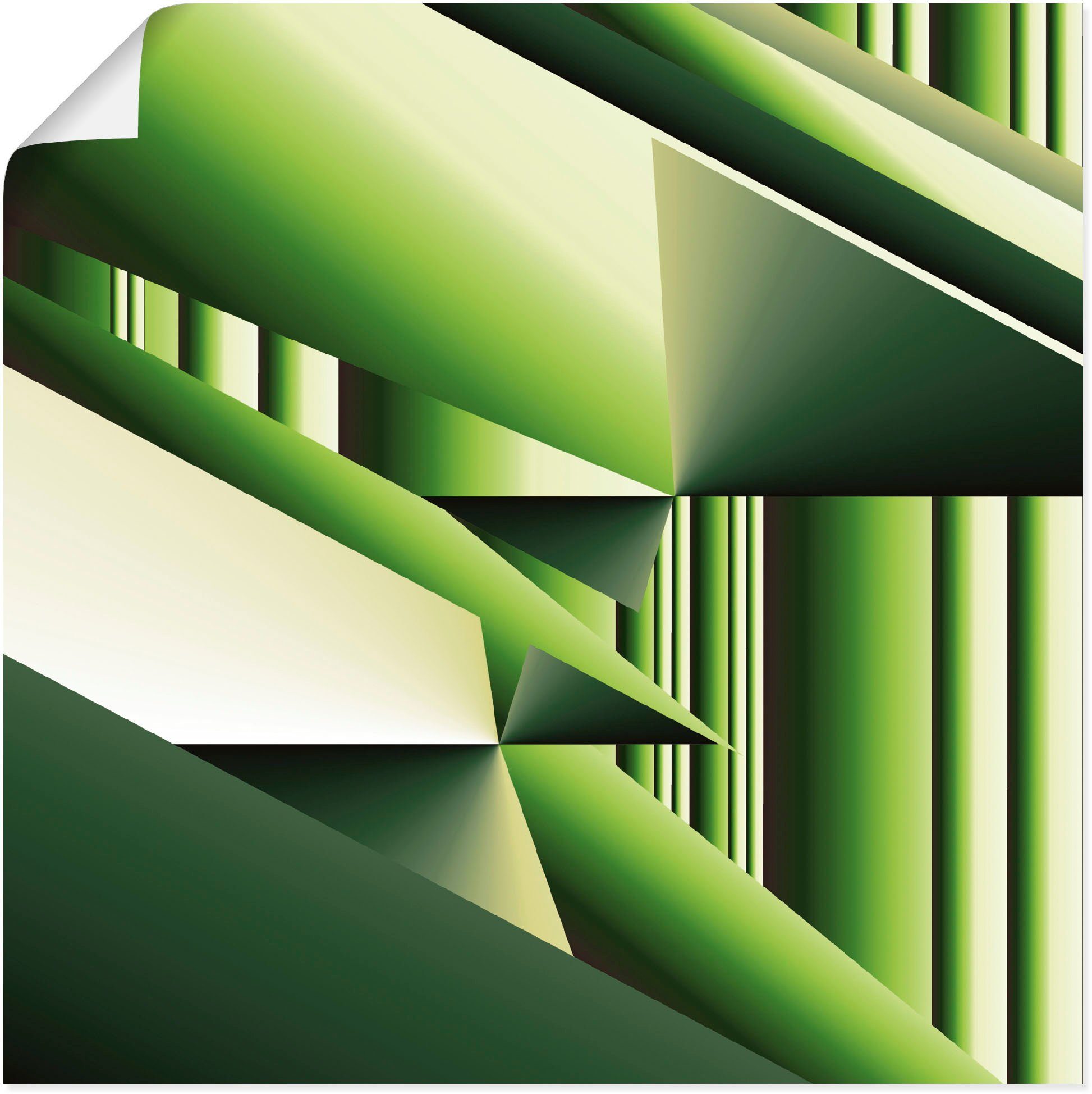 Muster Art, oder St), Leinwandbild, in Artland Poster Modern Grüner Bambus als versch. Wandbild Wandaufkleber Alubild, Größen (1