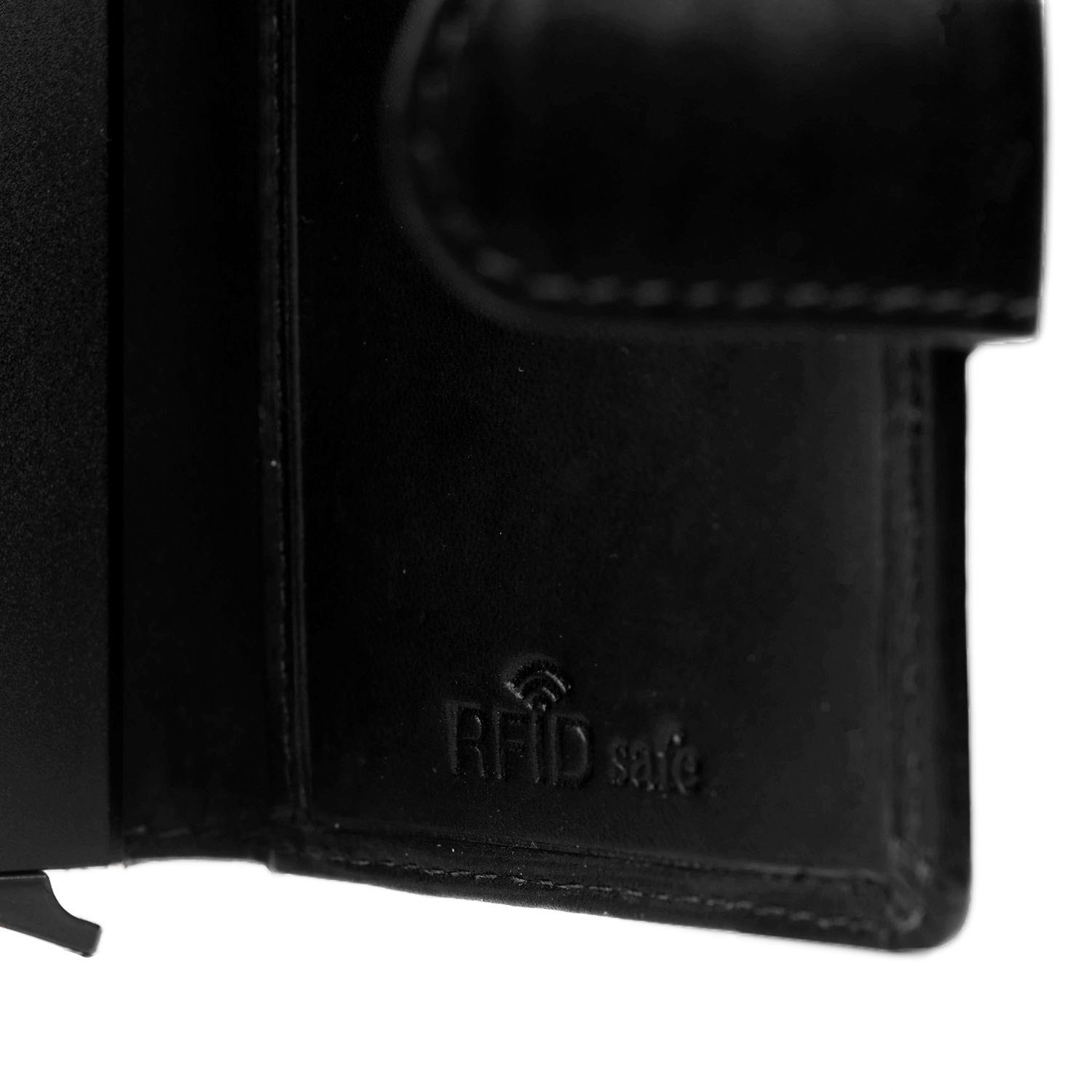 von (1-tlg), Wax Karten Chesterfield The •Alu-Etui Loughton zum Up Leder black hochschieben Brand ca.5 Pull Geldbörse